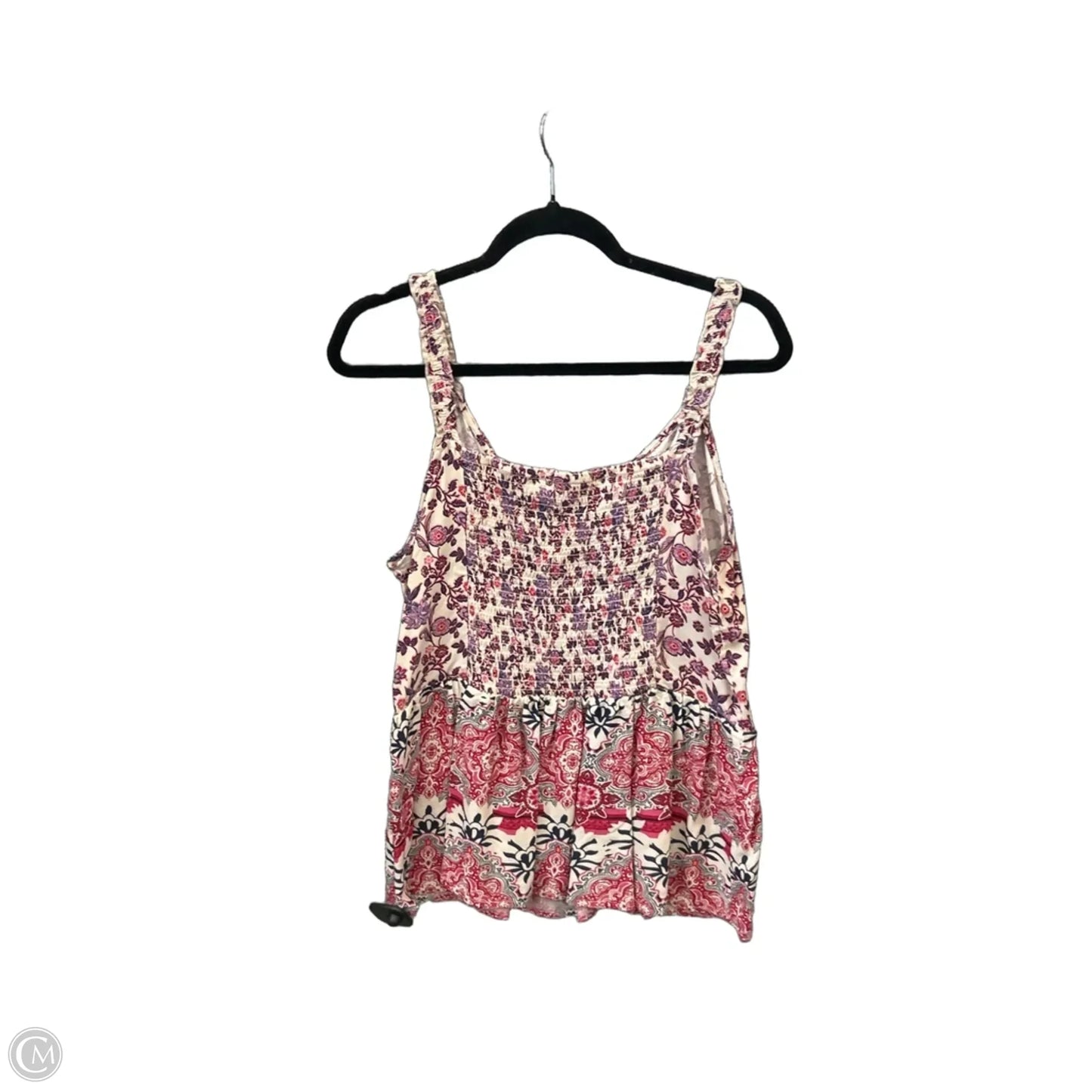 Top Sleeveless By Maurices In Floral Print, Size: L