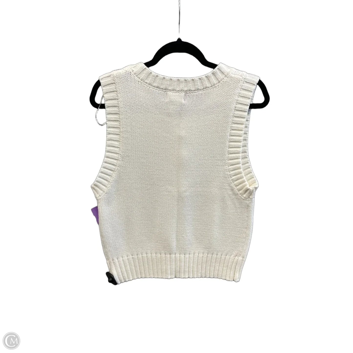 Vest Sweater By Cmf In White, Size: L