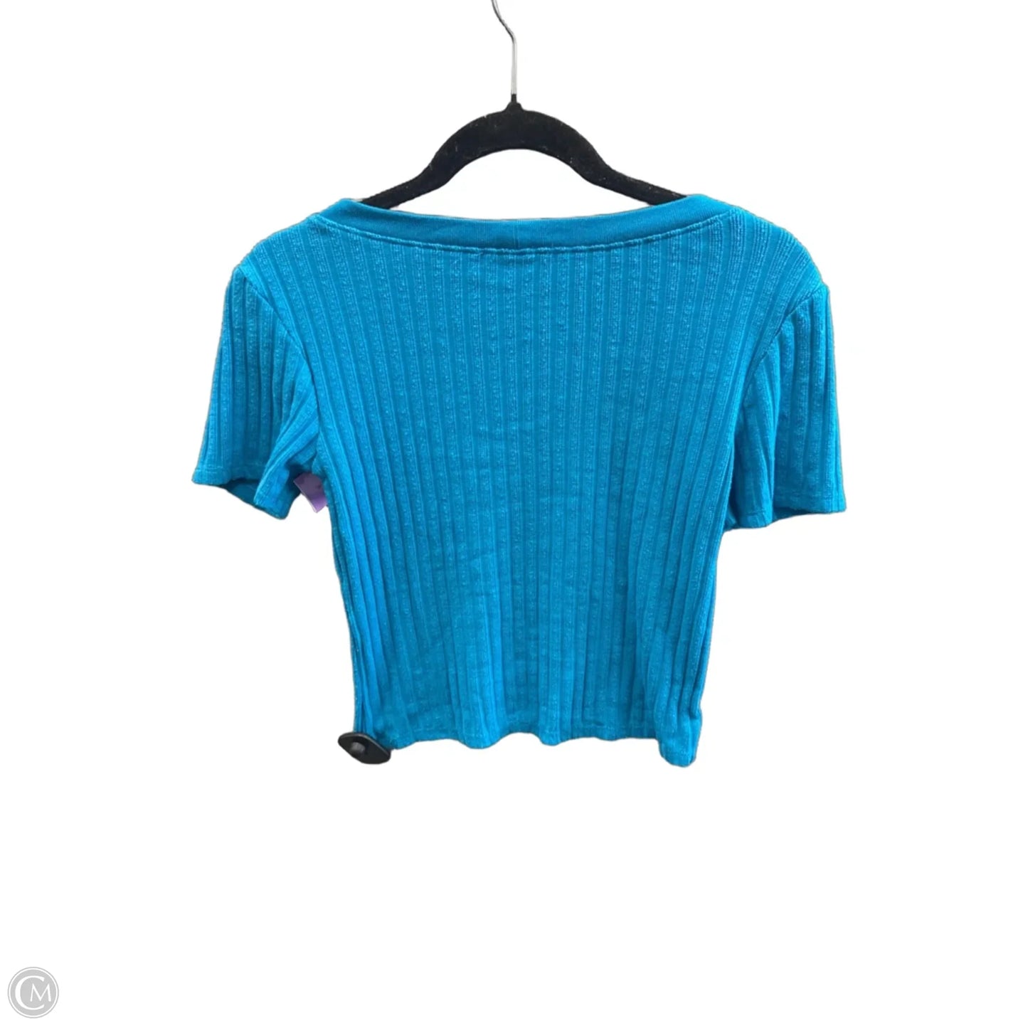 Top Short Sleeve By Zara In Blue, Size: S