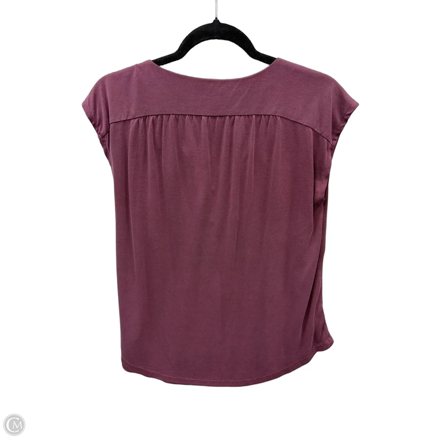 Top Short Sleeve By Loft In Purple, Size: M