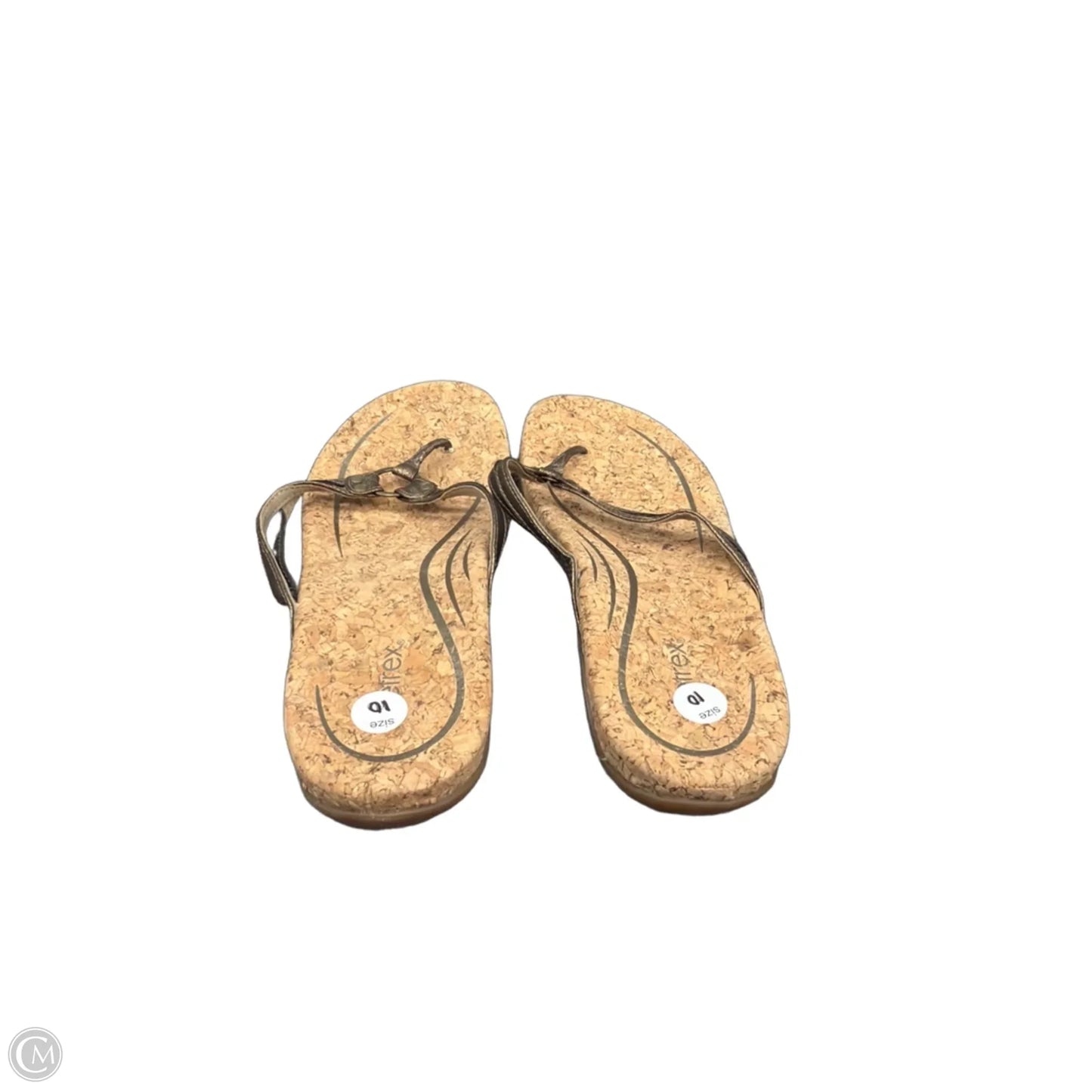 Sandals Flats By Aetrex In Brown, Size: 10