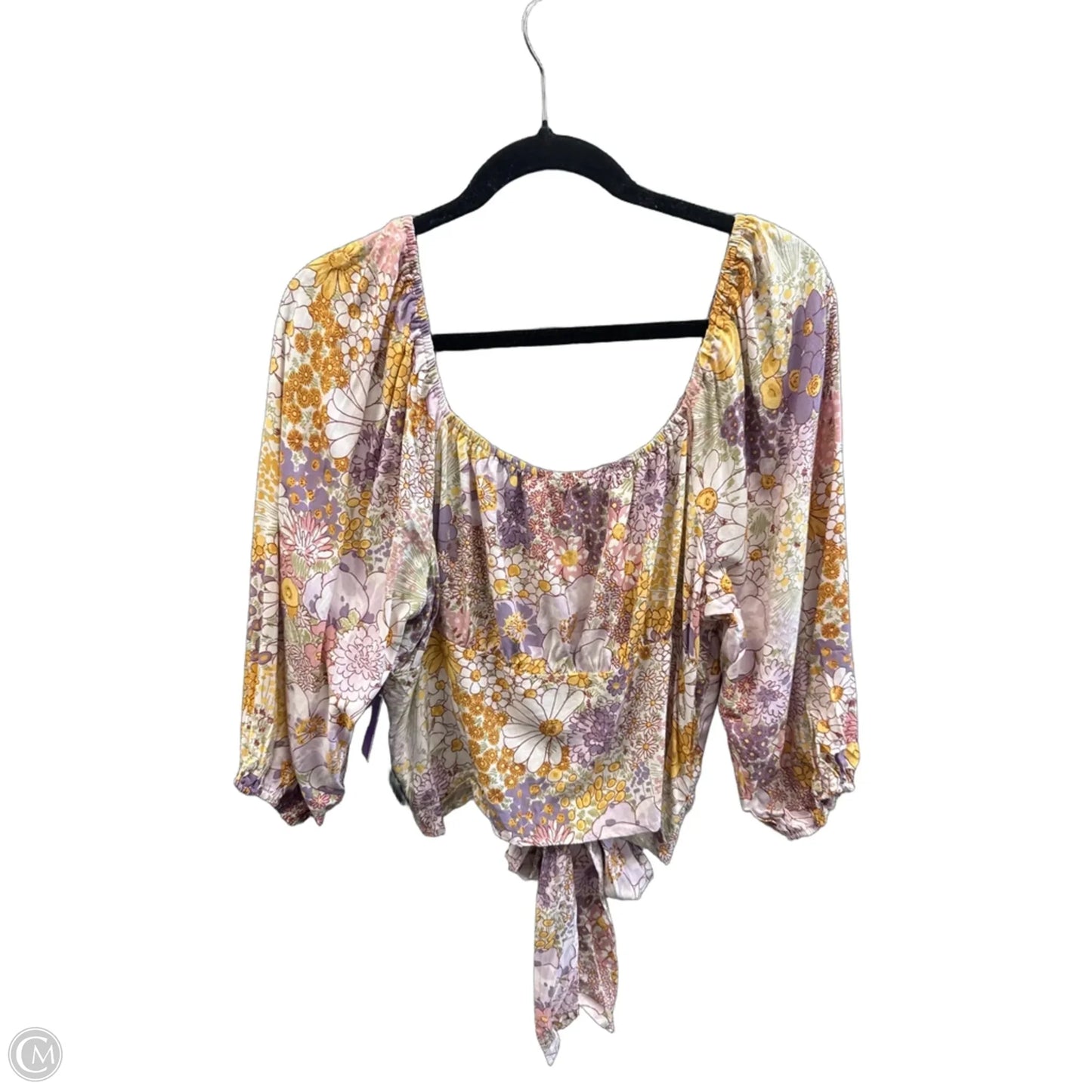 Top Short Sleeve By Clothes Mentor In Floral Print, Size: Xl