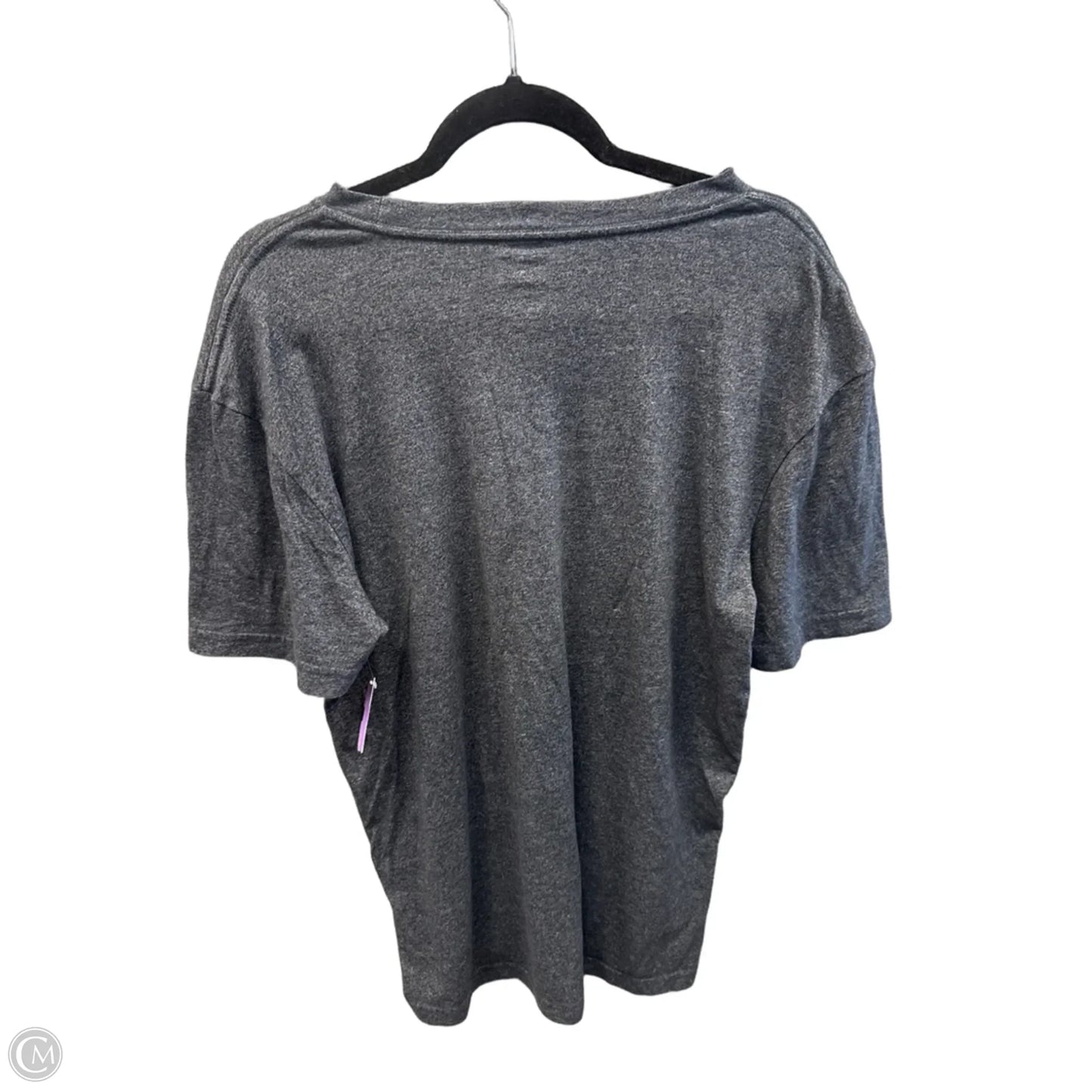 Top Short Sleeve By Concepts In Grey, Size: L