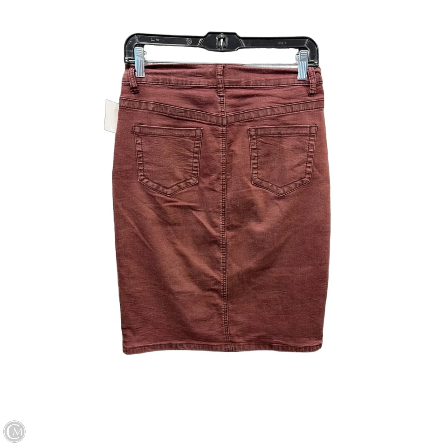 Skirt Midi By Clothes Mentor In Red Denim, Size: 6