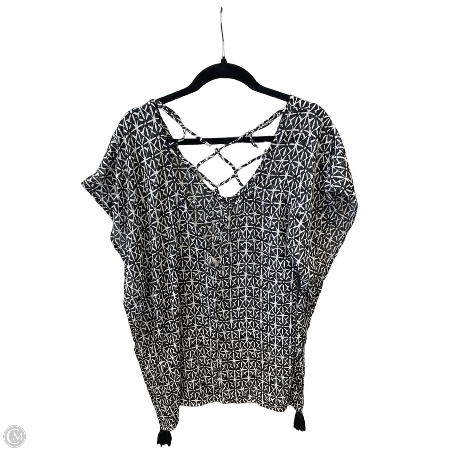 Swimwear Cover-up By Kona Sol In Black & White, Size: S