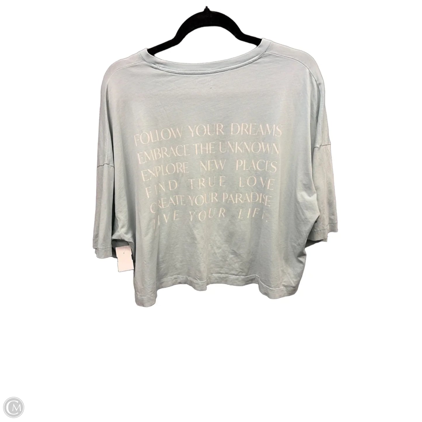 Top Short Sleeve Basic By American Eagle In Blue, Size: Xl