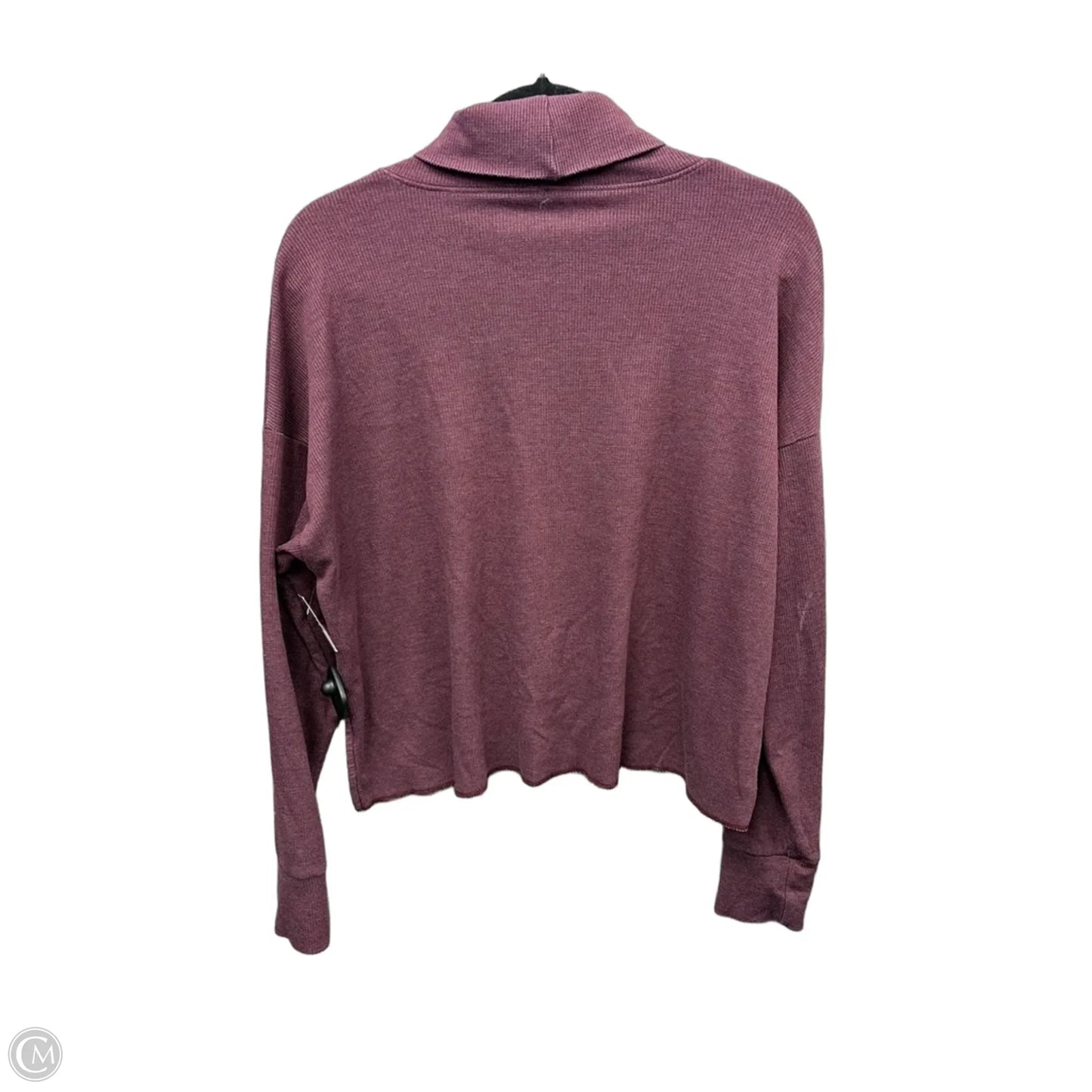 Top Long Sleeve By American Eagle In Maroon, Size: S