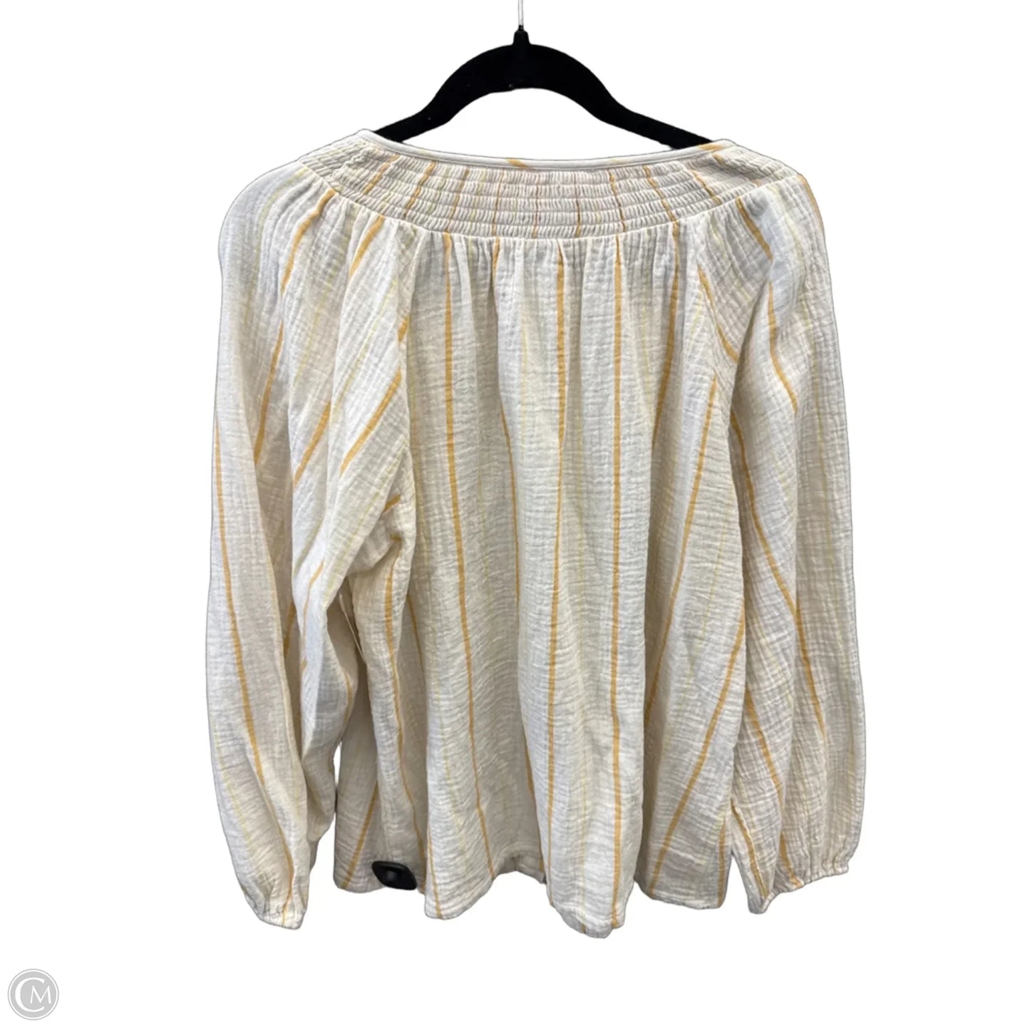 Top Long Sleeve By Ava & Viv In Striped Pattern, Size: 1x