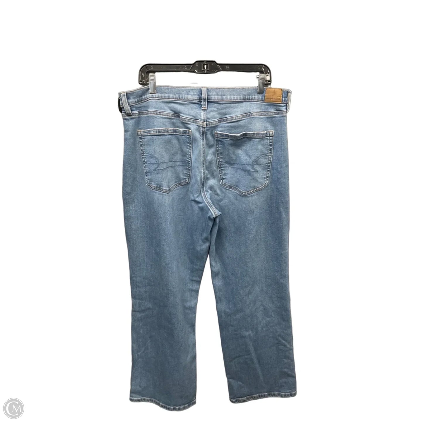 Jeans Straight By American Eagle In Blue Denim, Size: 16