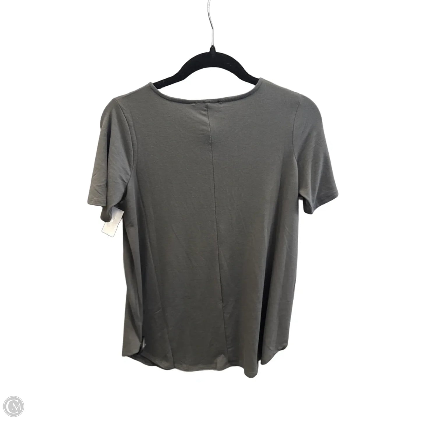 Top Short Sleeve By Zenana In Grey, Size: S