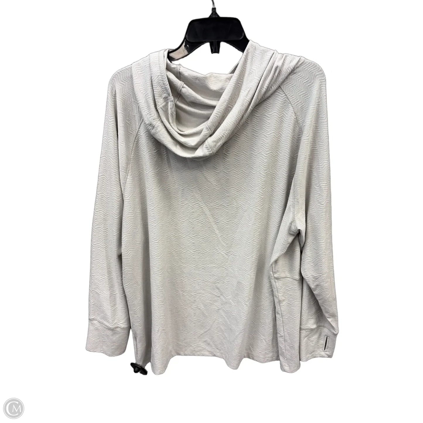 Athletic Top Long Sleeve Hoodie By Mta Sport In Grey, Size: 2x