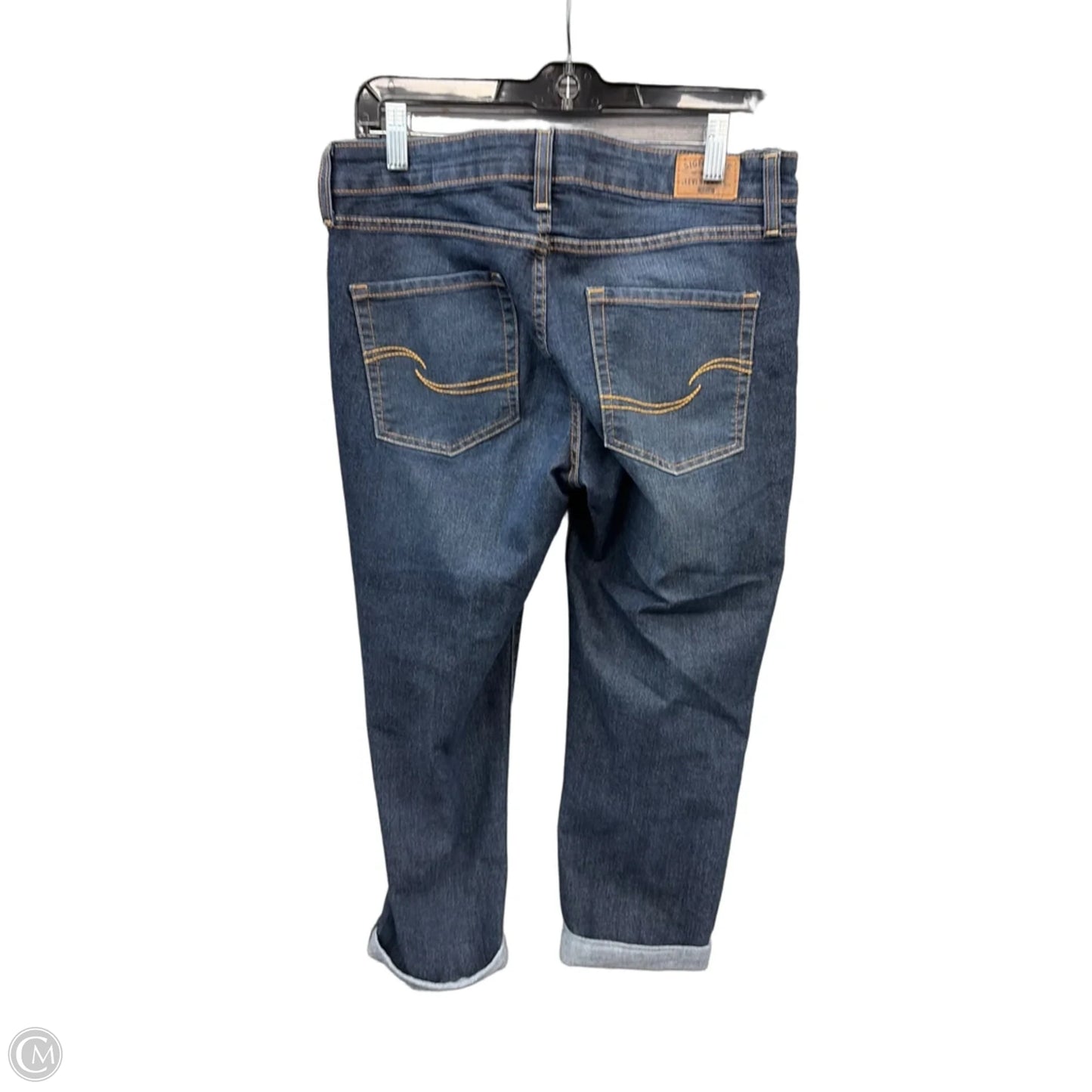 Jeans Cropped By Levis In Blue Denim, Size: 10