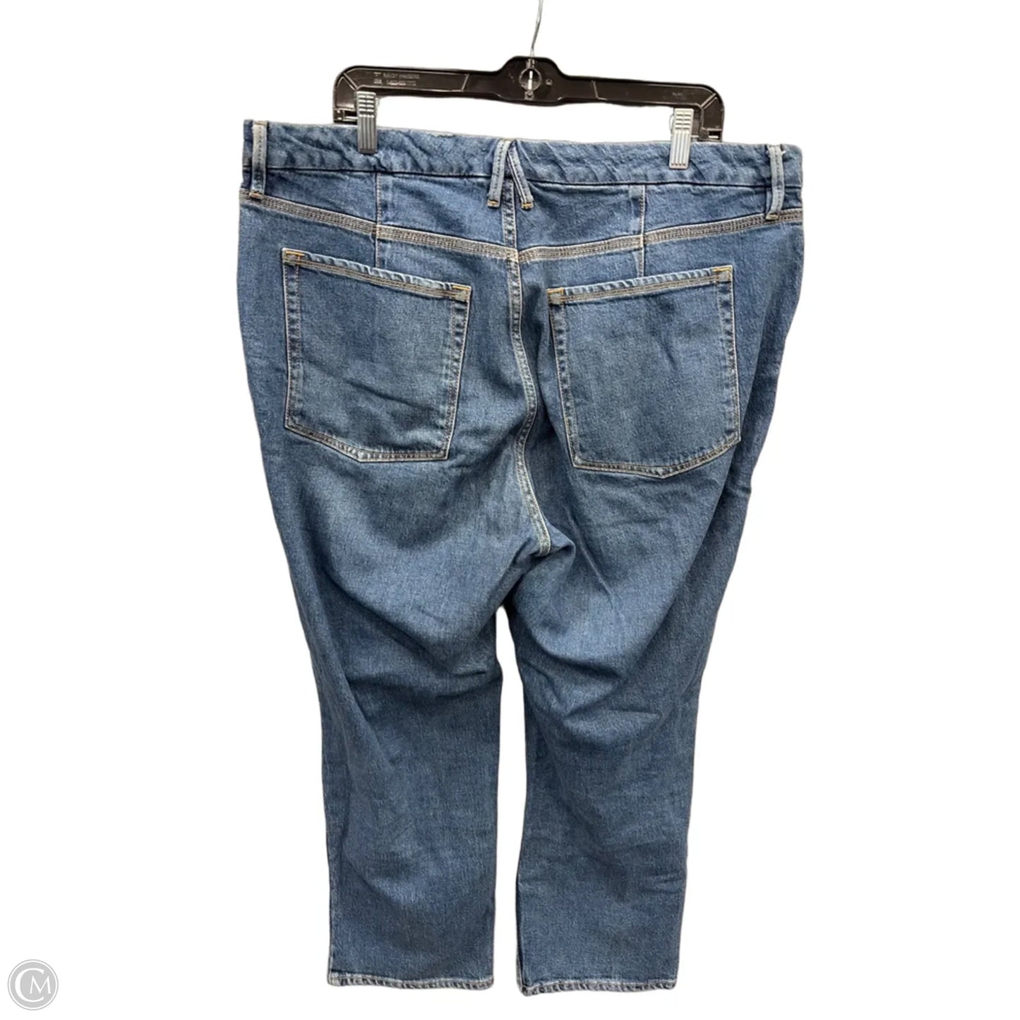 Jeans Straight By Good American In Blue Denim, Size: 16