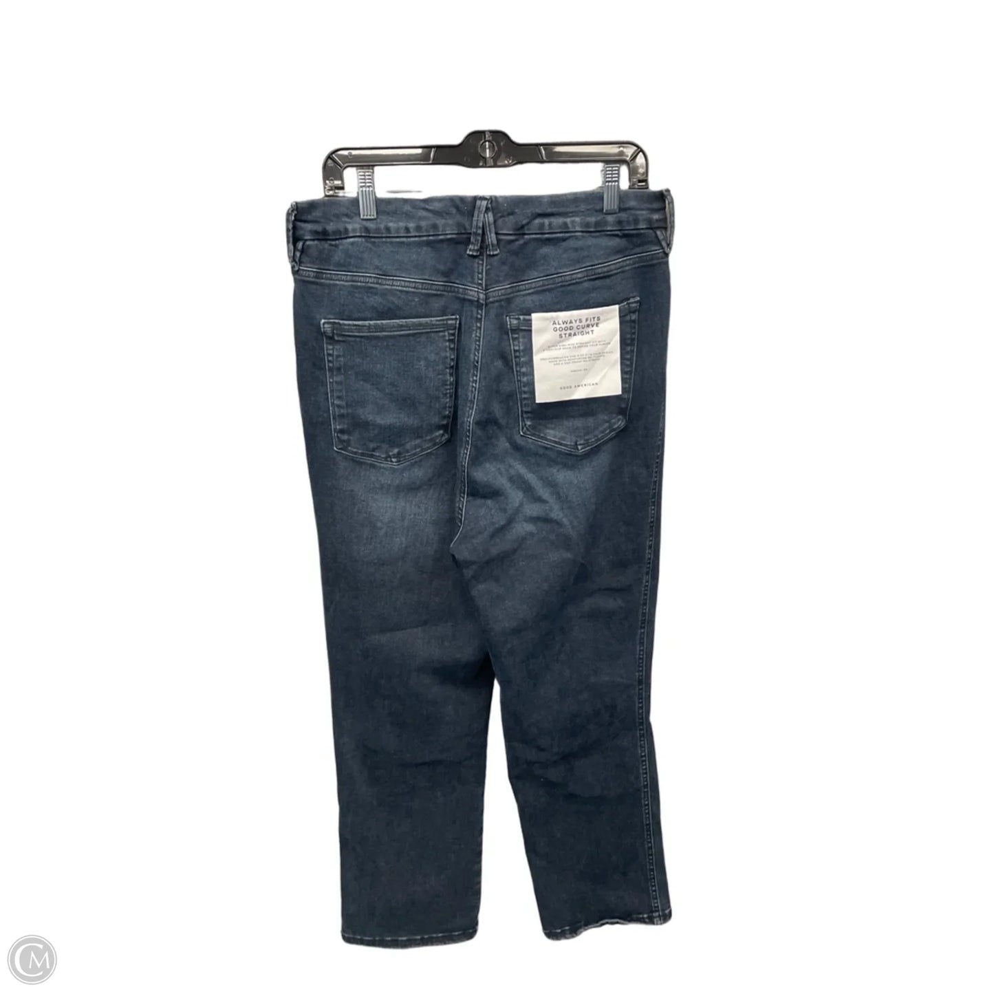 Jeans Straight By Good American In Blue Denim, Size: 14