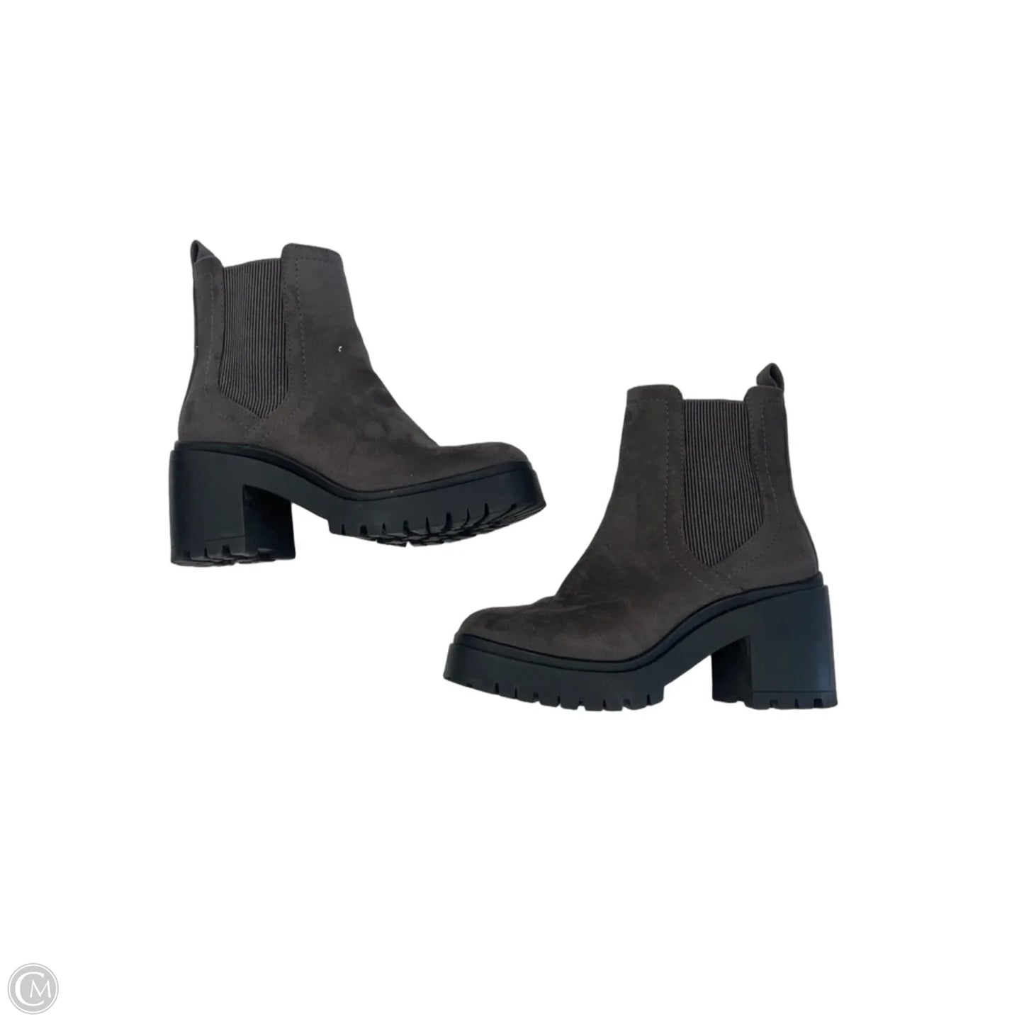 Boots Ankle Heels By Soda In Grey, Size: 7