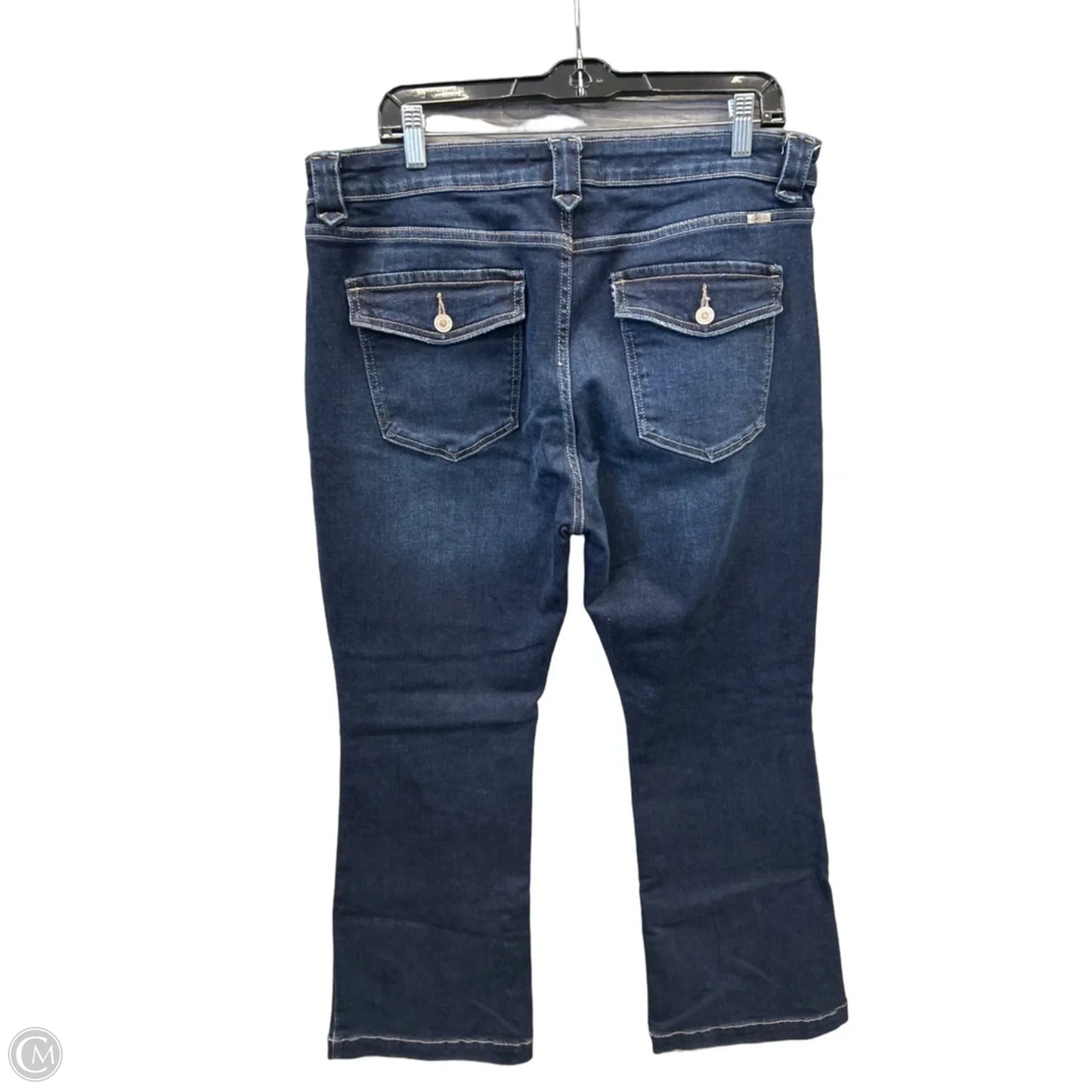 Jeans Flared By Kancan In Blue Denim, Size: 14