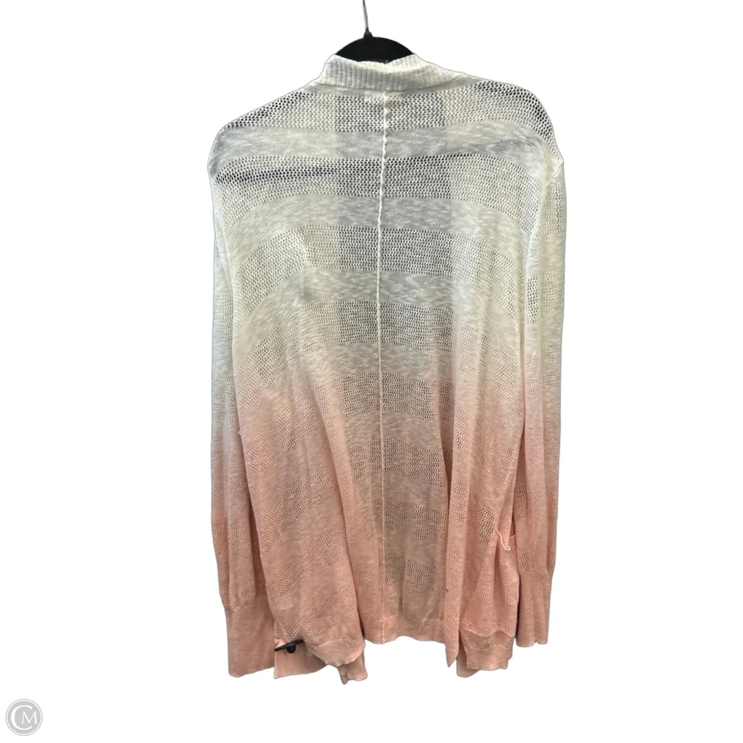 Cardigan By Maurices In Cream & Pink, Size: 3x