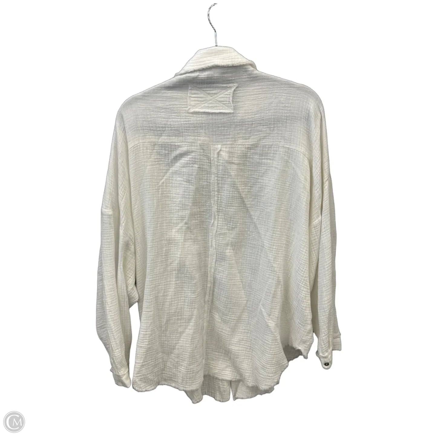 Top Long Sleeve By Zenana In White, Size: 2x
