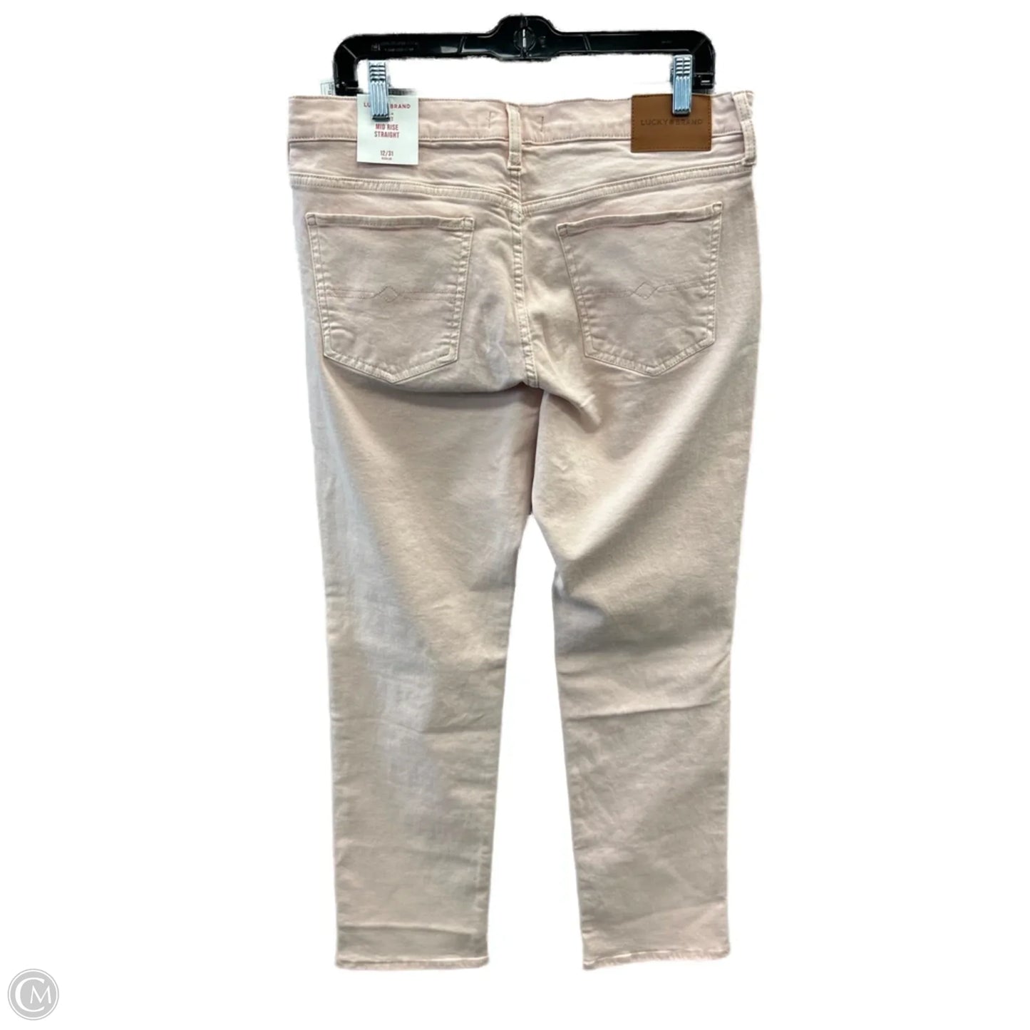 Jeans Straight By Lucky Brand In Pink Denim, Size: 12