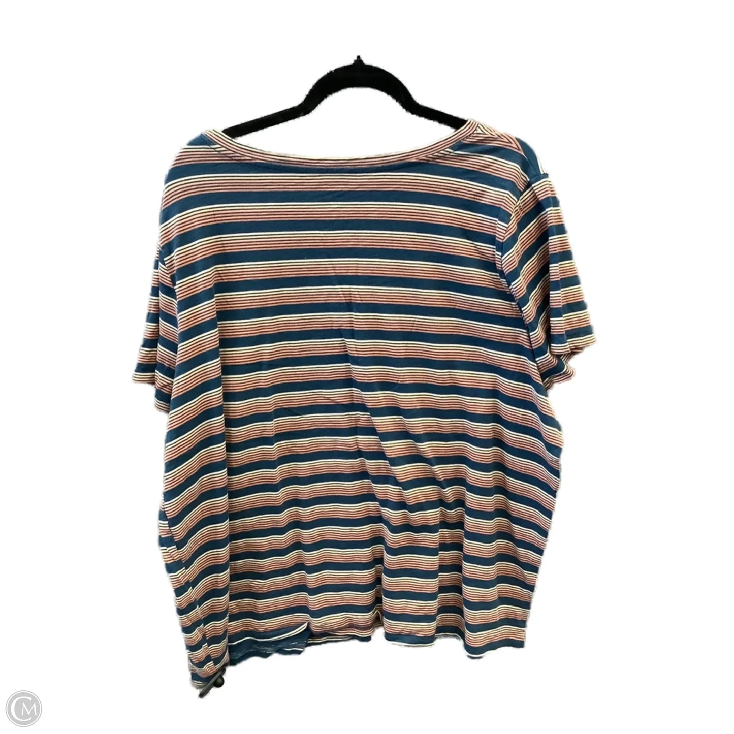 Top Short Sleeve By Sonoma In Striped Pattern, Size: 2x