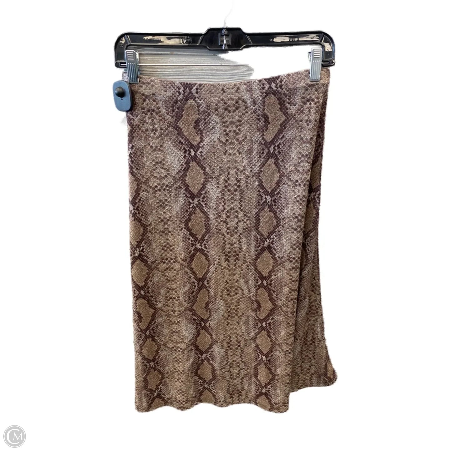 Skirt Midi By Nally And Millie In Snakeskin Print, Size: 0