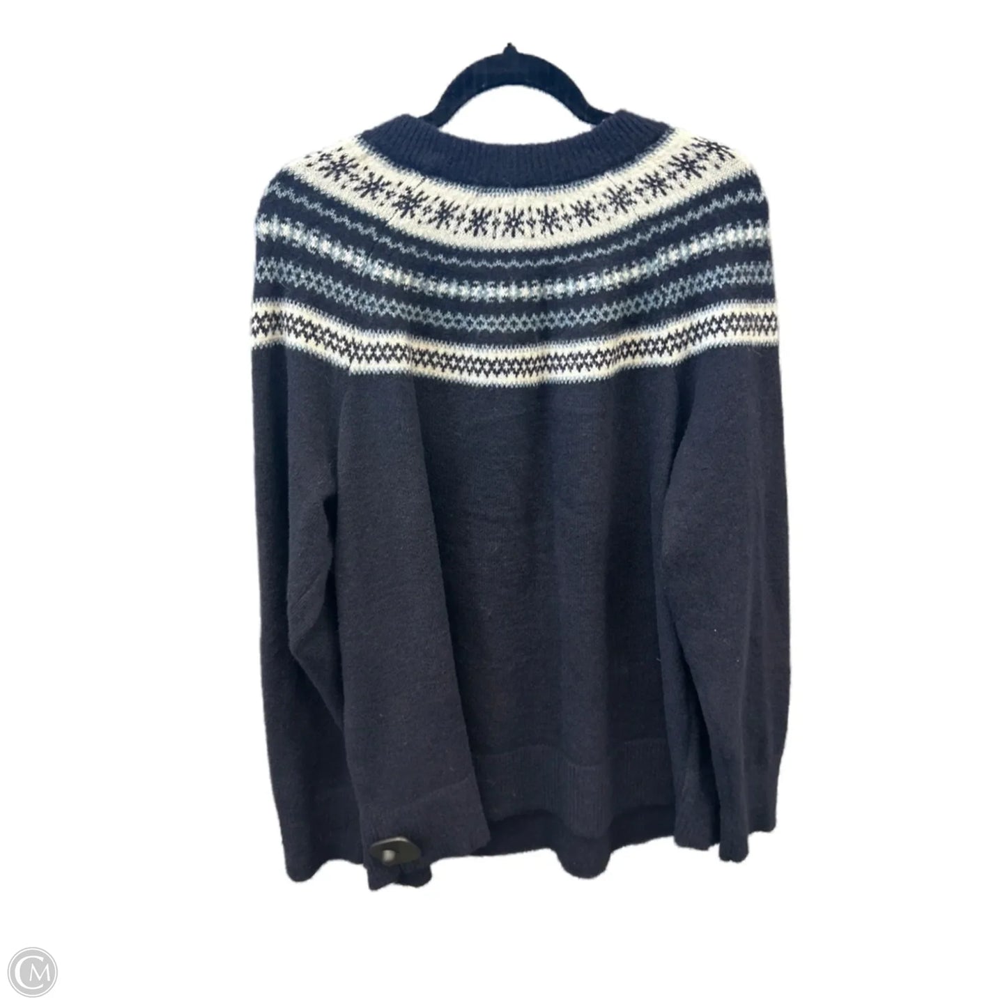 Sweater By Croft And Barrow In Navy, Size: 1x