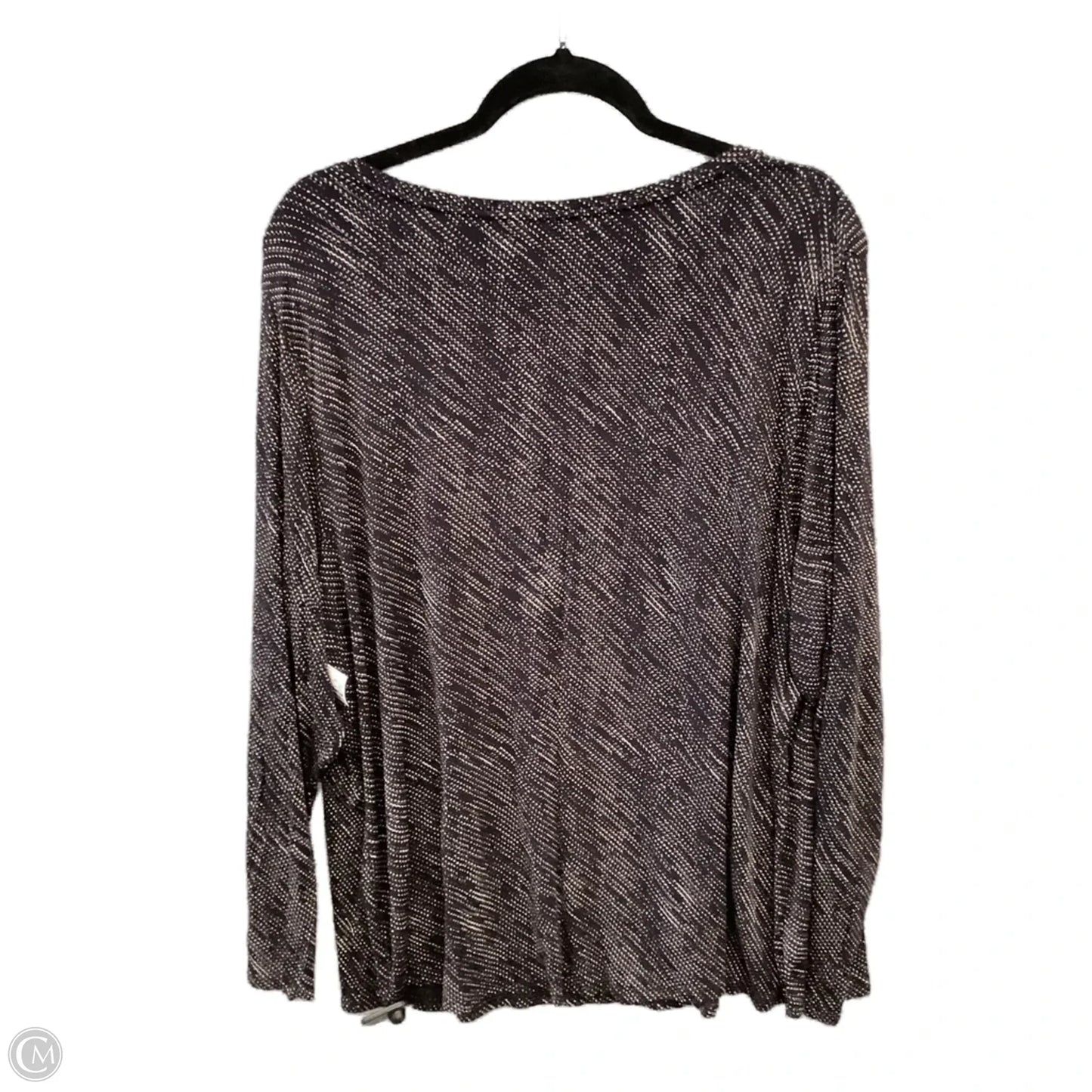 Top Long Sleeve By Apt 9 In Black, Size: 2x