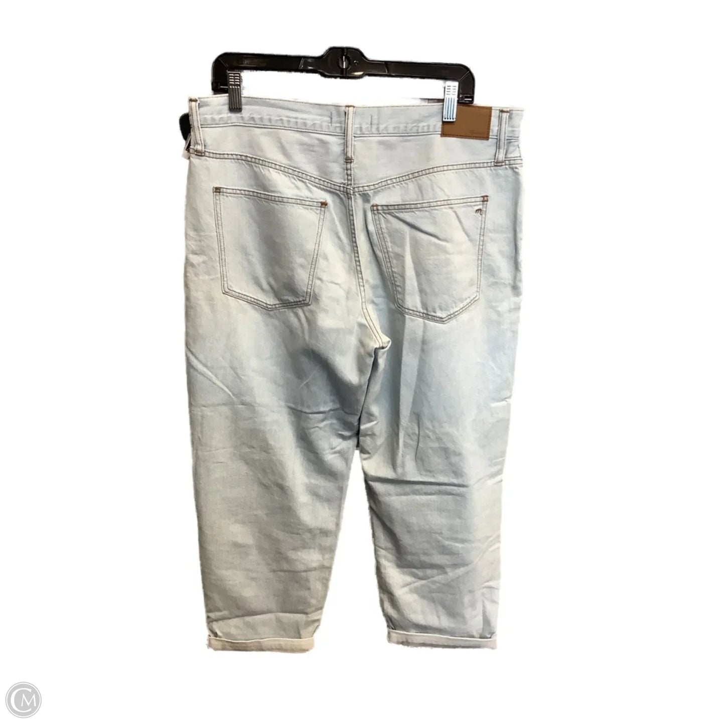 Jeans Cropped By Madewell In Blue Denim, Size: 10p