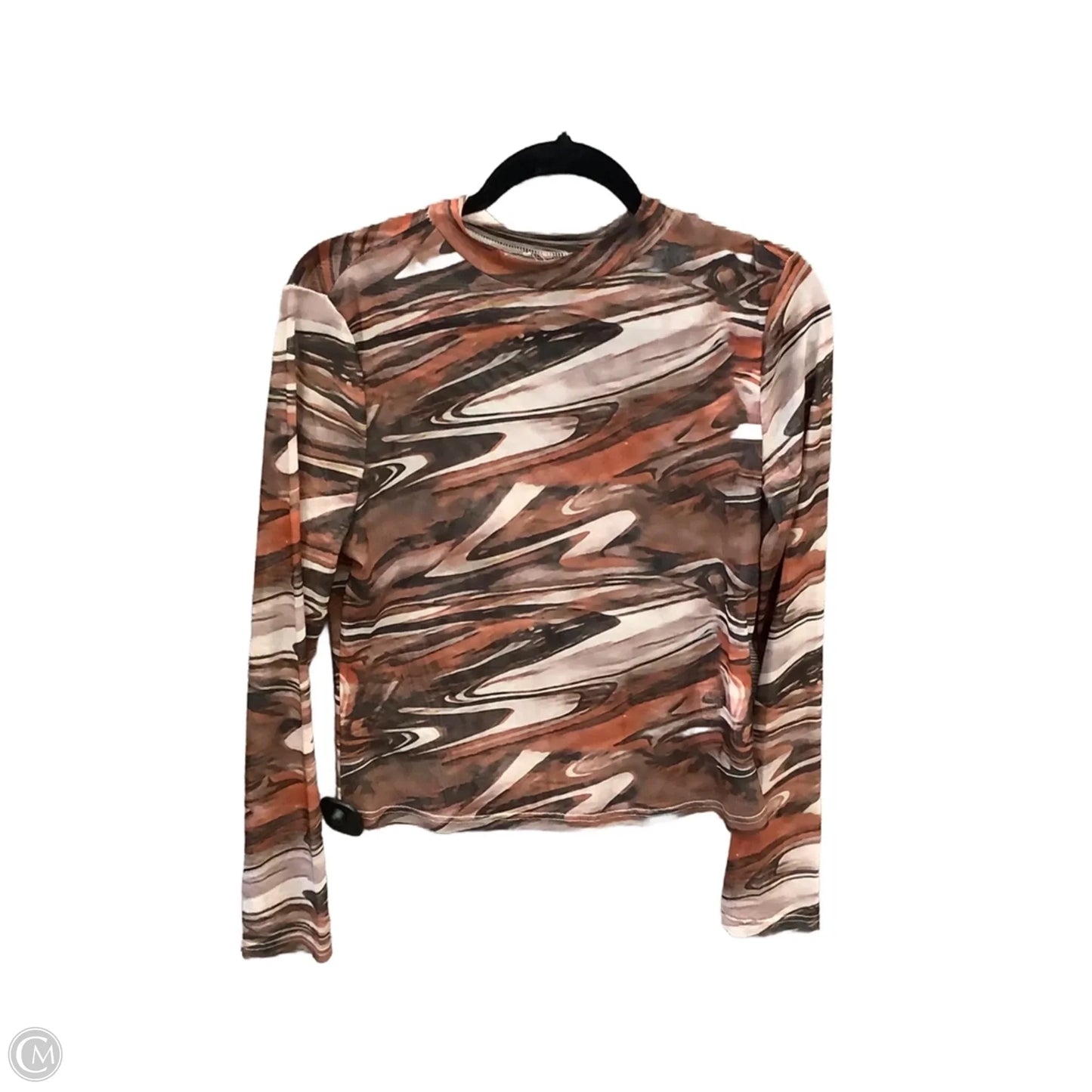 Top Long Sleeve By Cmf In Brown, Size: S