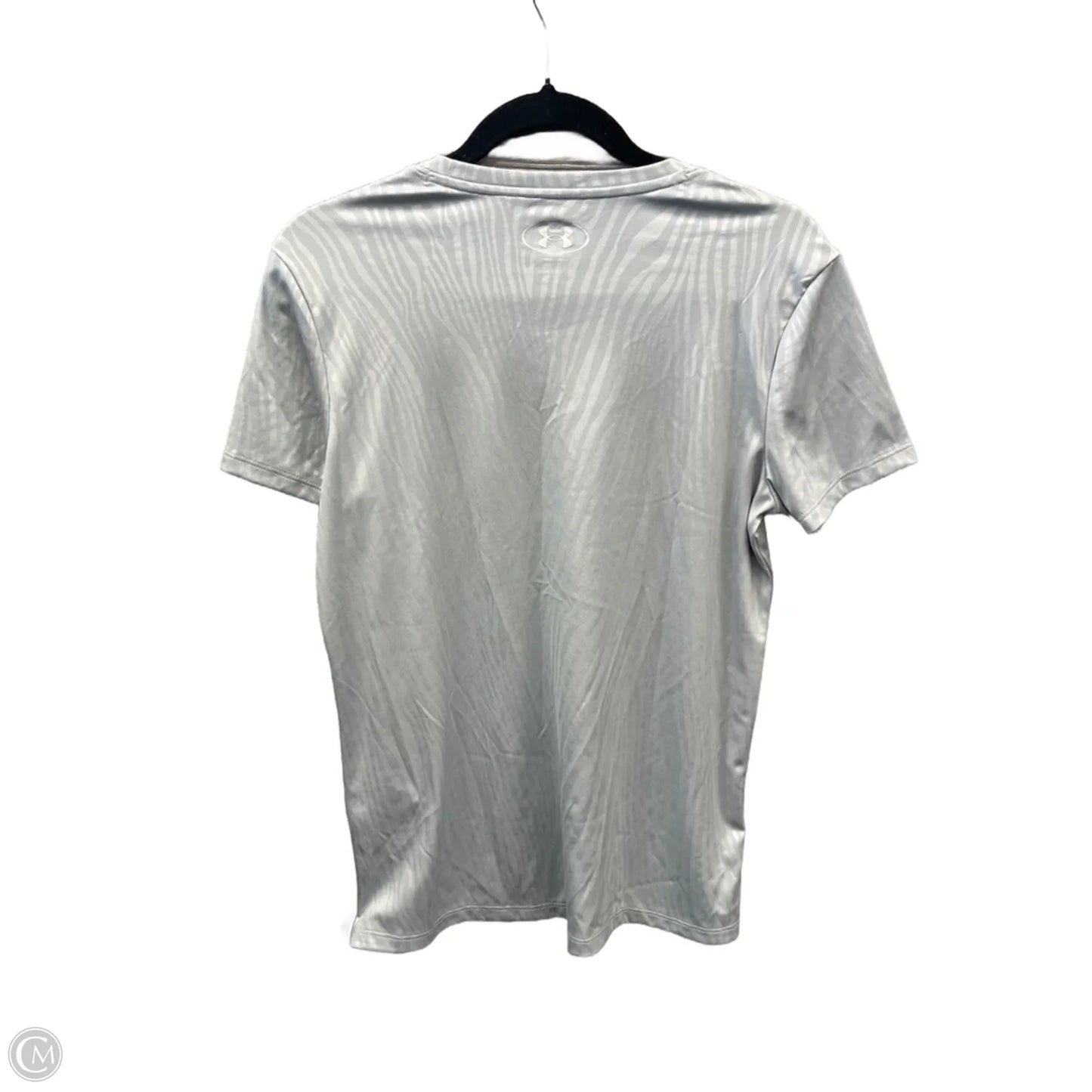 Athletic Top Short Sleeve By Under Armour In Grey, Size: S