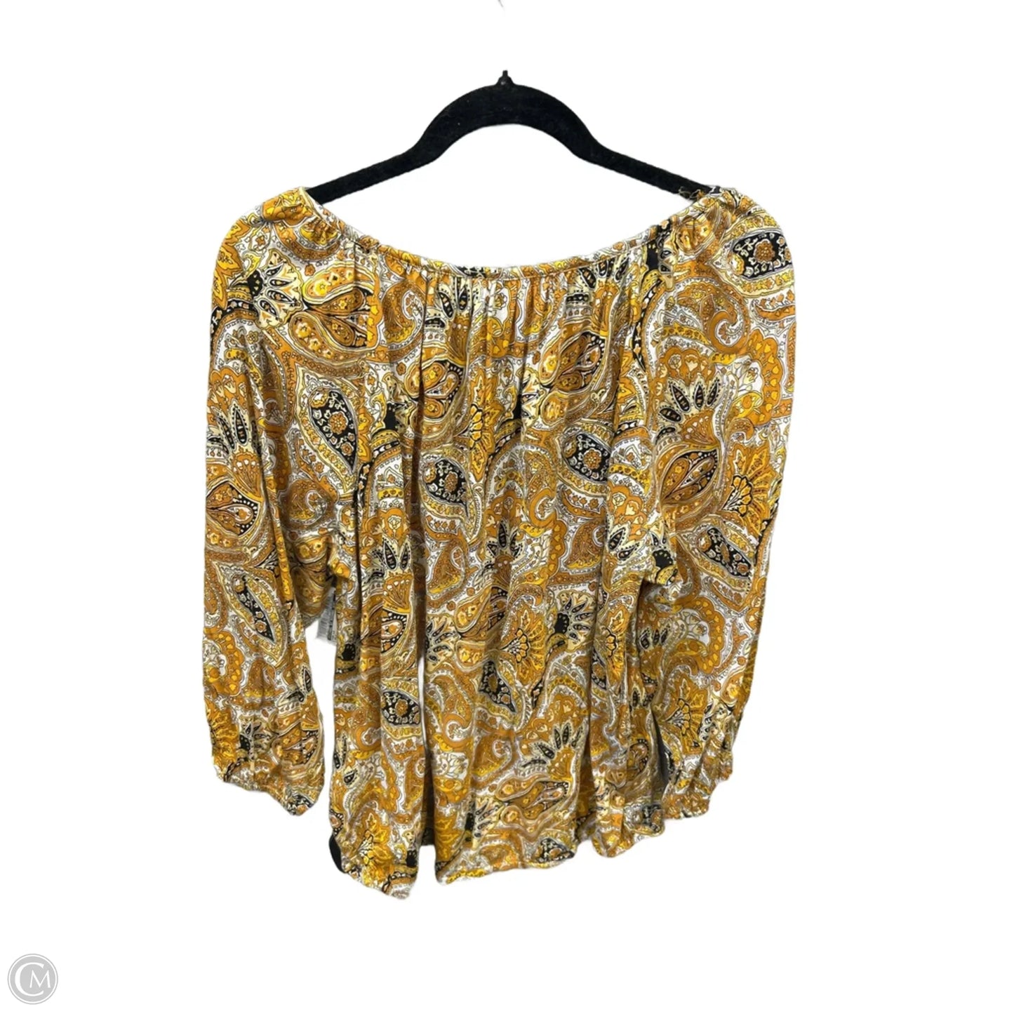 Top Long Sleeve By Michael By Michael Kors In Gold, Size: L