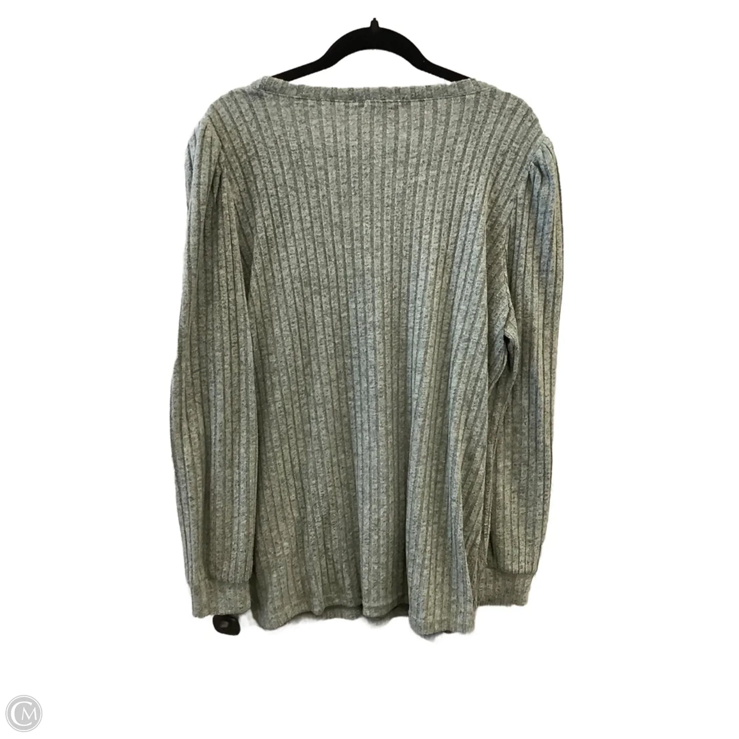 Top Long Sleeve By Clothes Mentor In Grey, Size: Xl