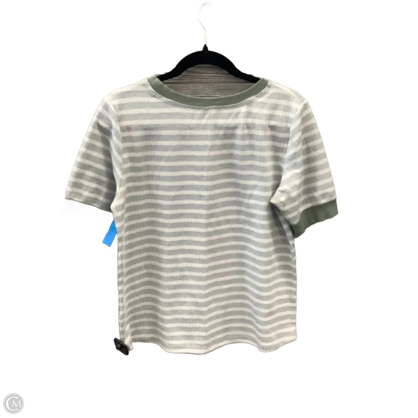 Top Short Sleeve By Hem & Thread In Striped Pattern, Size: L