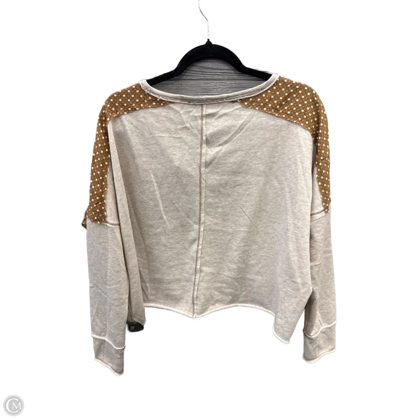Top Long Sleeve By In Loom In Cream, Size: L
