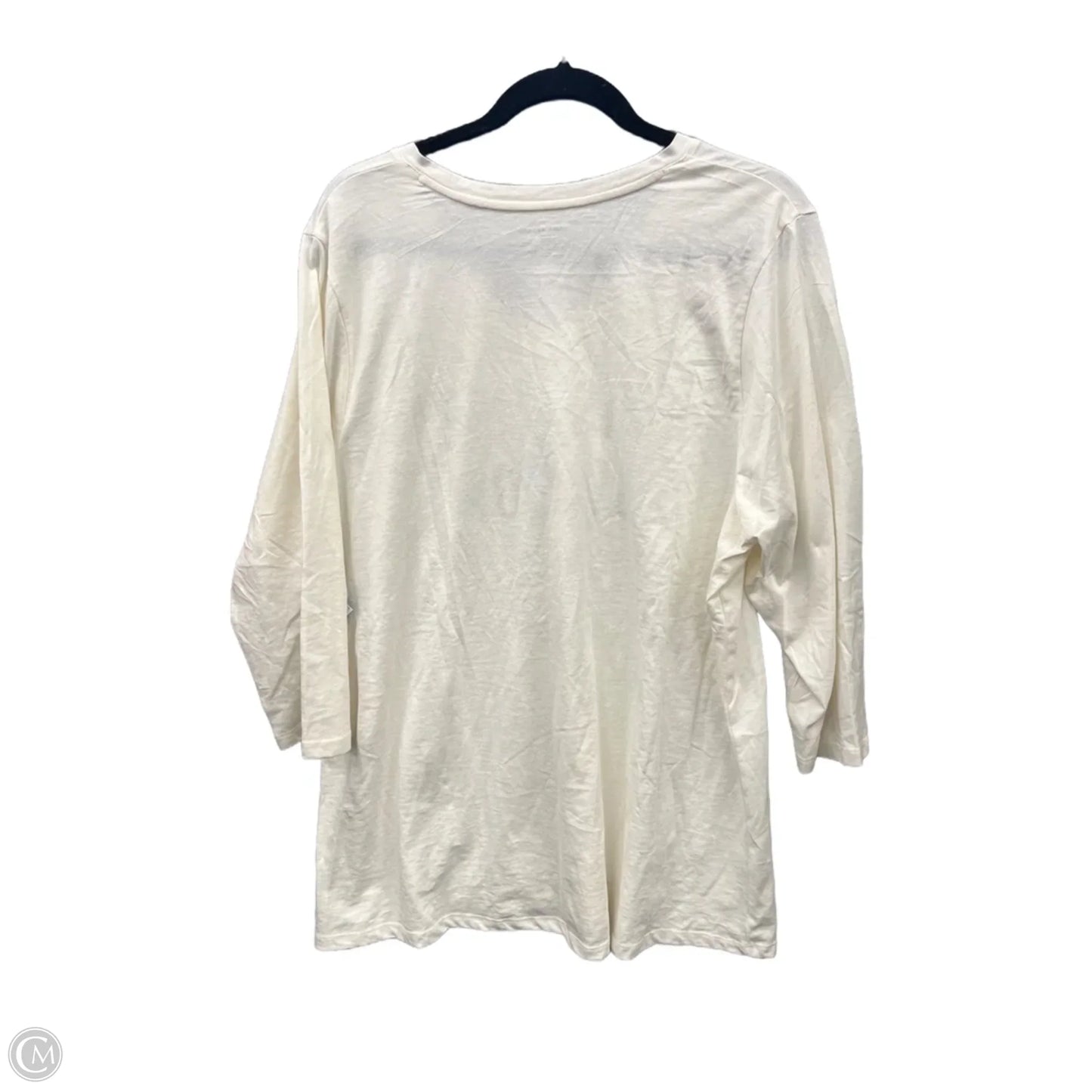 Top Long Sleeve By Lane Bryant In White, Size: 1x