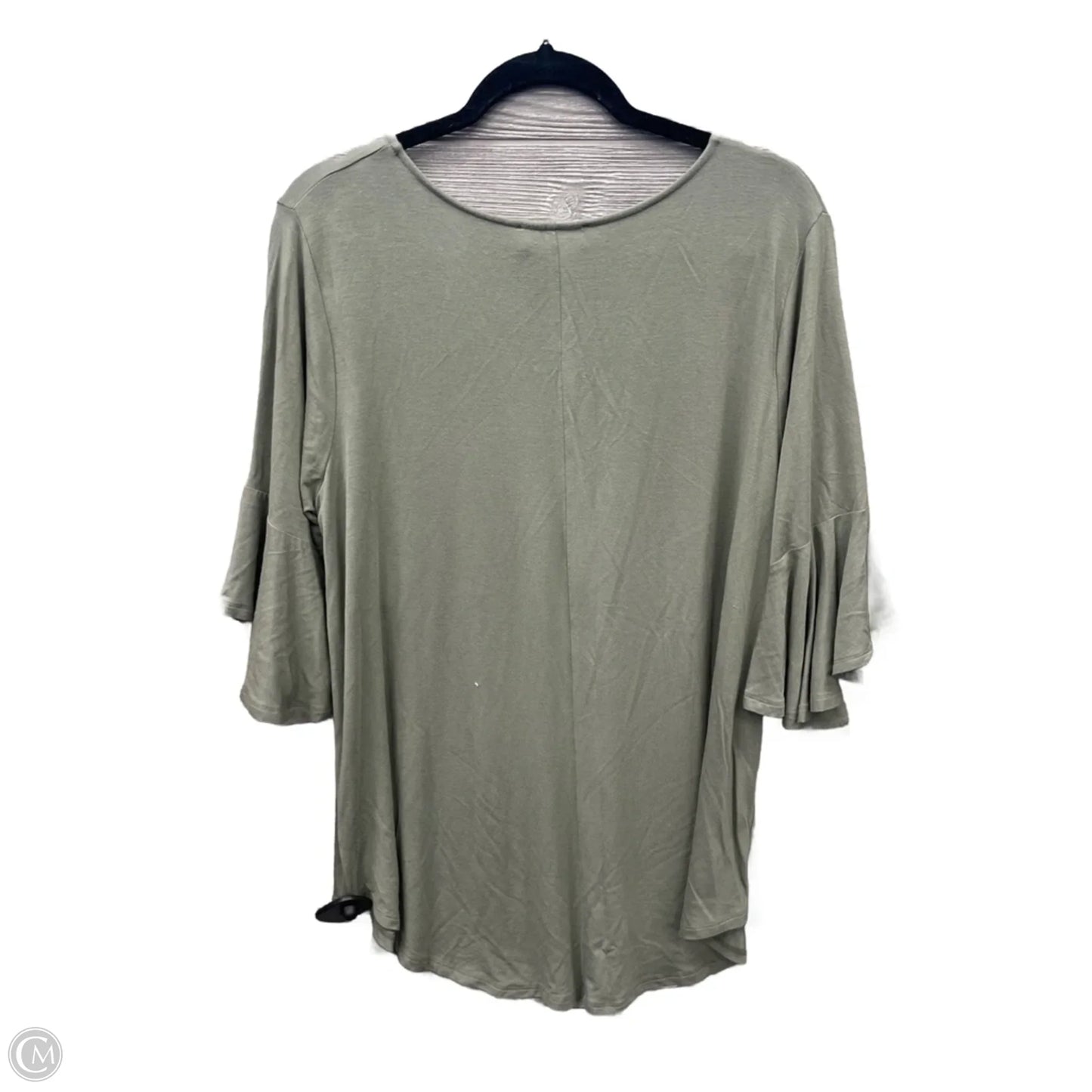 Top Short Sleeve By Zenana In Green, Size: 1x