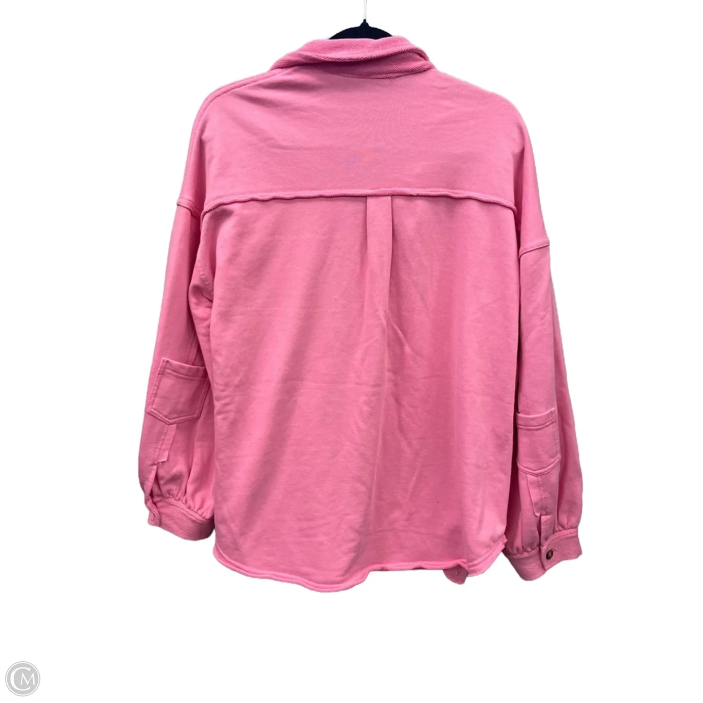 Jacket Shirt By Pol In Pink, Size: L