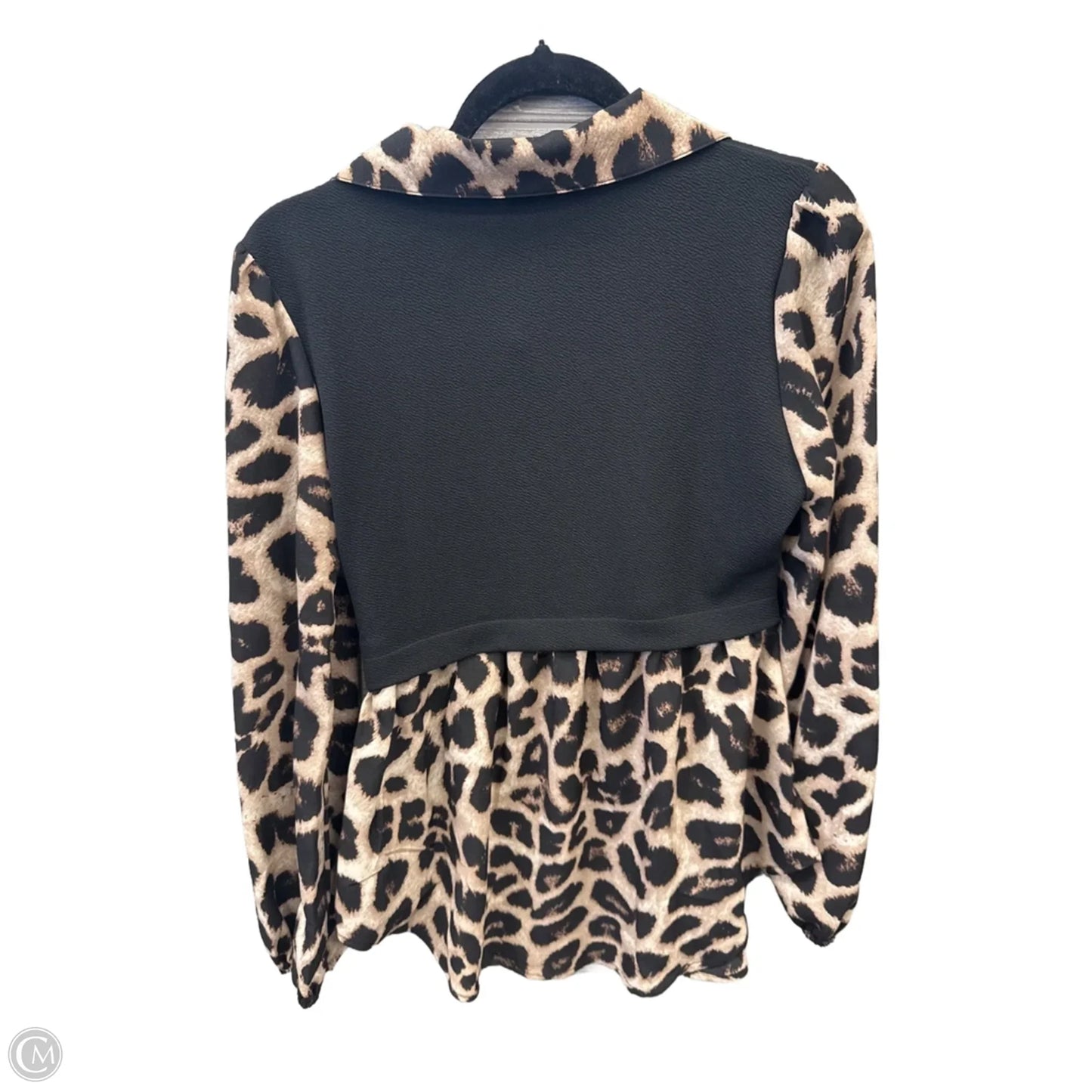 Top Long Sleeve By Shein In Animal Print, Size: M