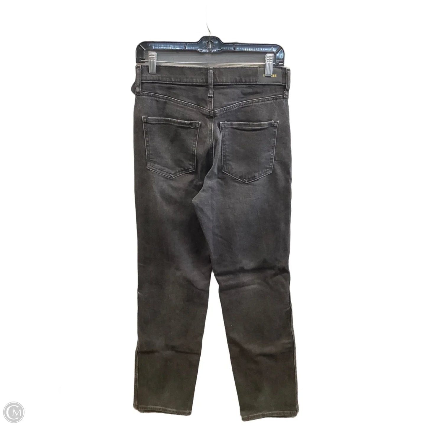 Jeans Straight By Express In Black Denim, Size: 6