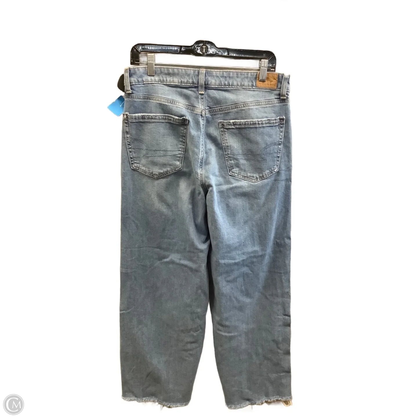 Jeans Wide Leg By American Eagle In Blue Denim, Size: 8