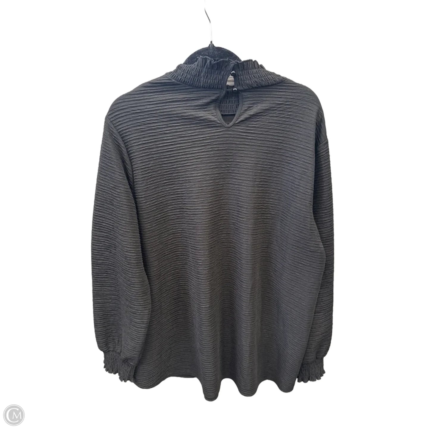 Blouse Long Sleeve By Shein In Black, Size: 2x