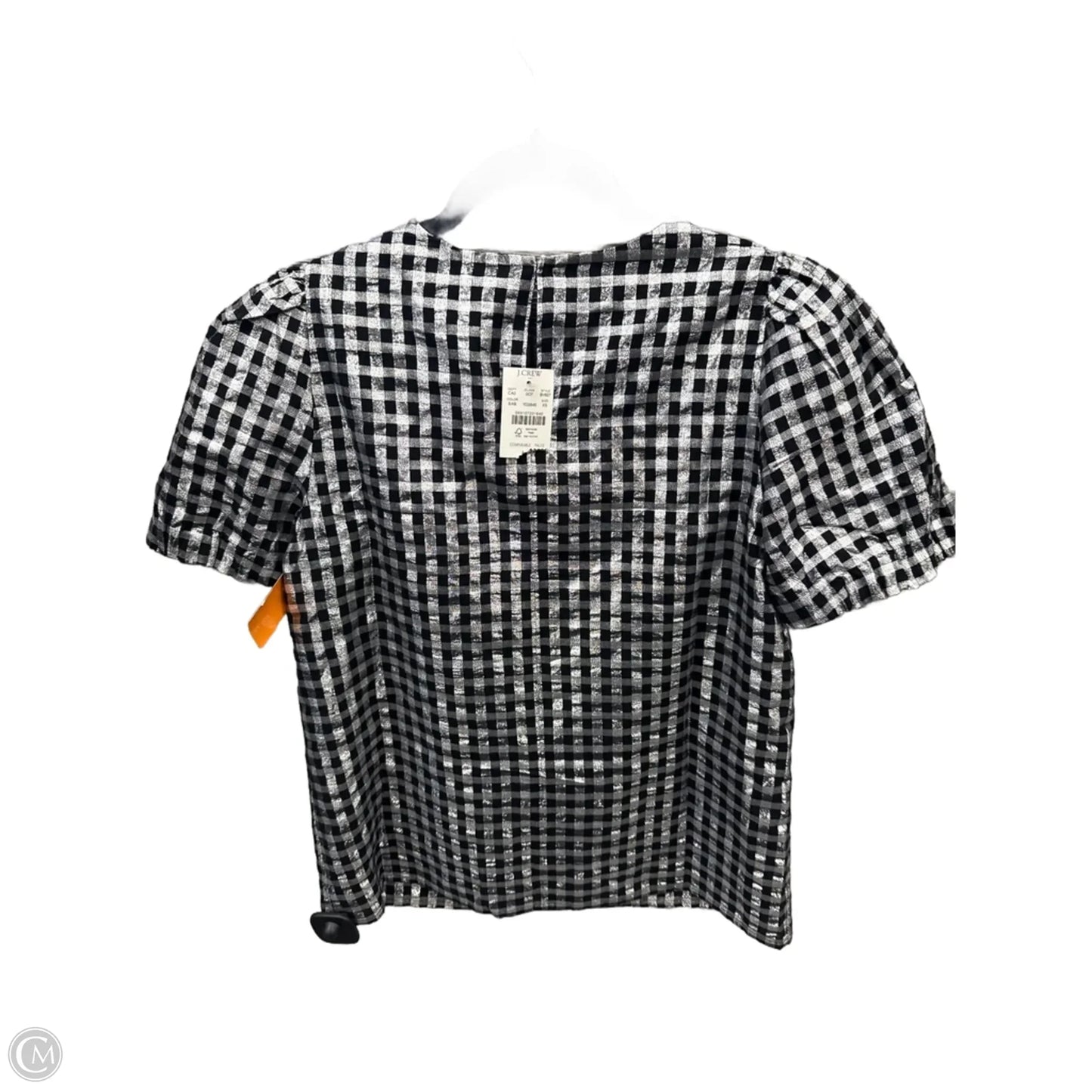 Top Short Sleeve By J. Crew In Plaid Pattern, Size: Xs