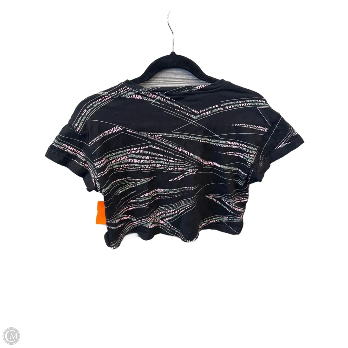 Athletic Top Short Sleeve By Gym Shark In Black, Size: M