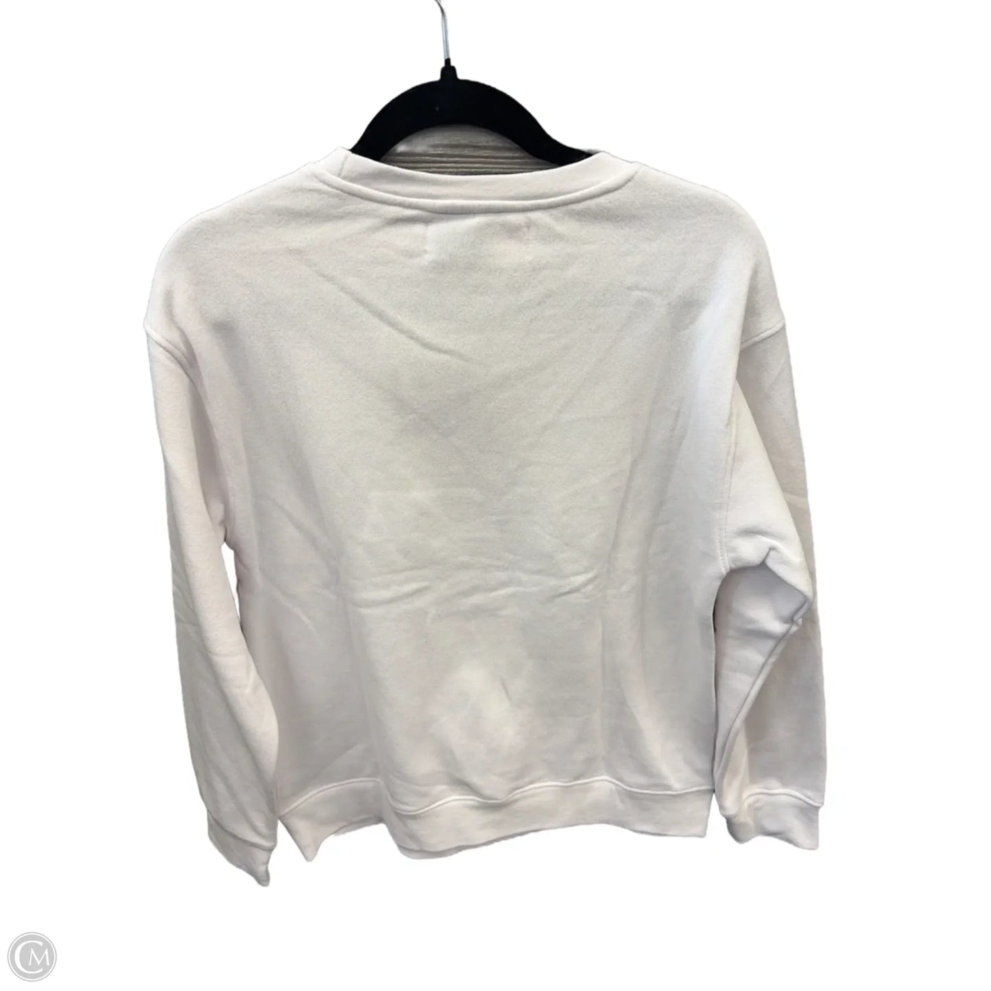 Sweatshirt Crewneck By Clothes Mentor In White, Size: M