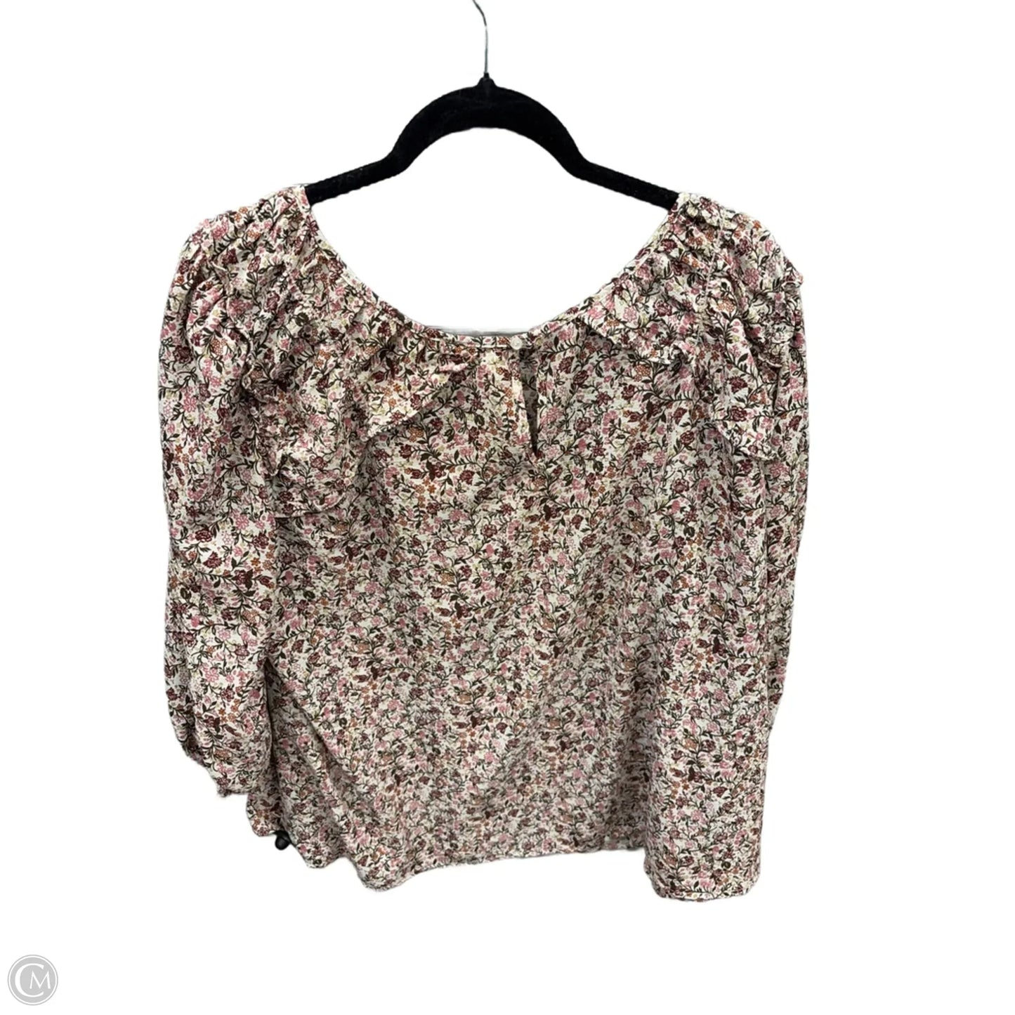 Top Long Sleeve By Max Studio In Floral Print, Size: 2x