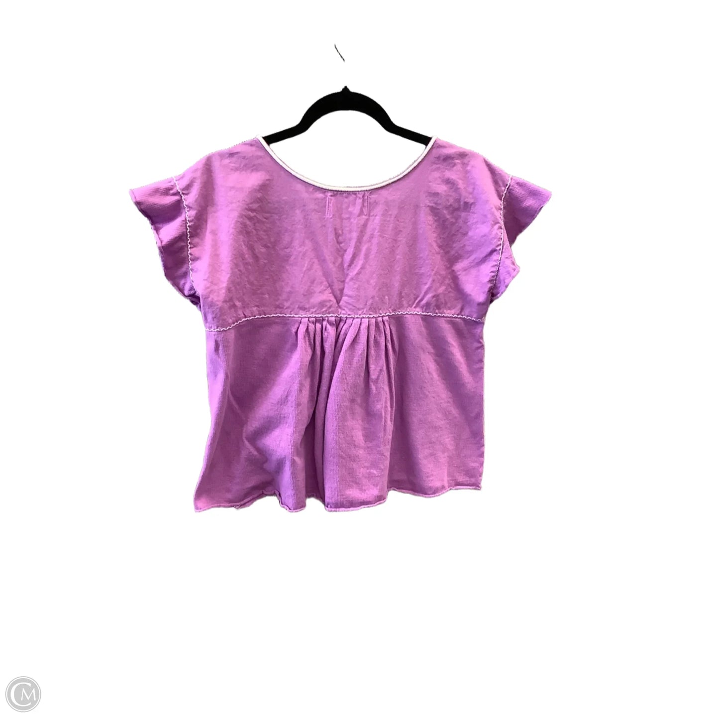 Top Short Sleeve By Lucky Brand In Purple, Size: L