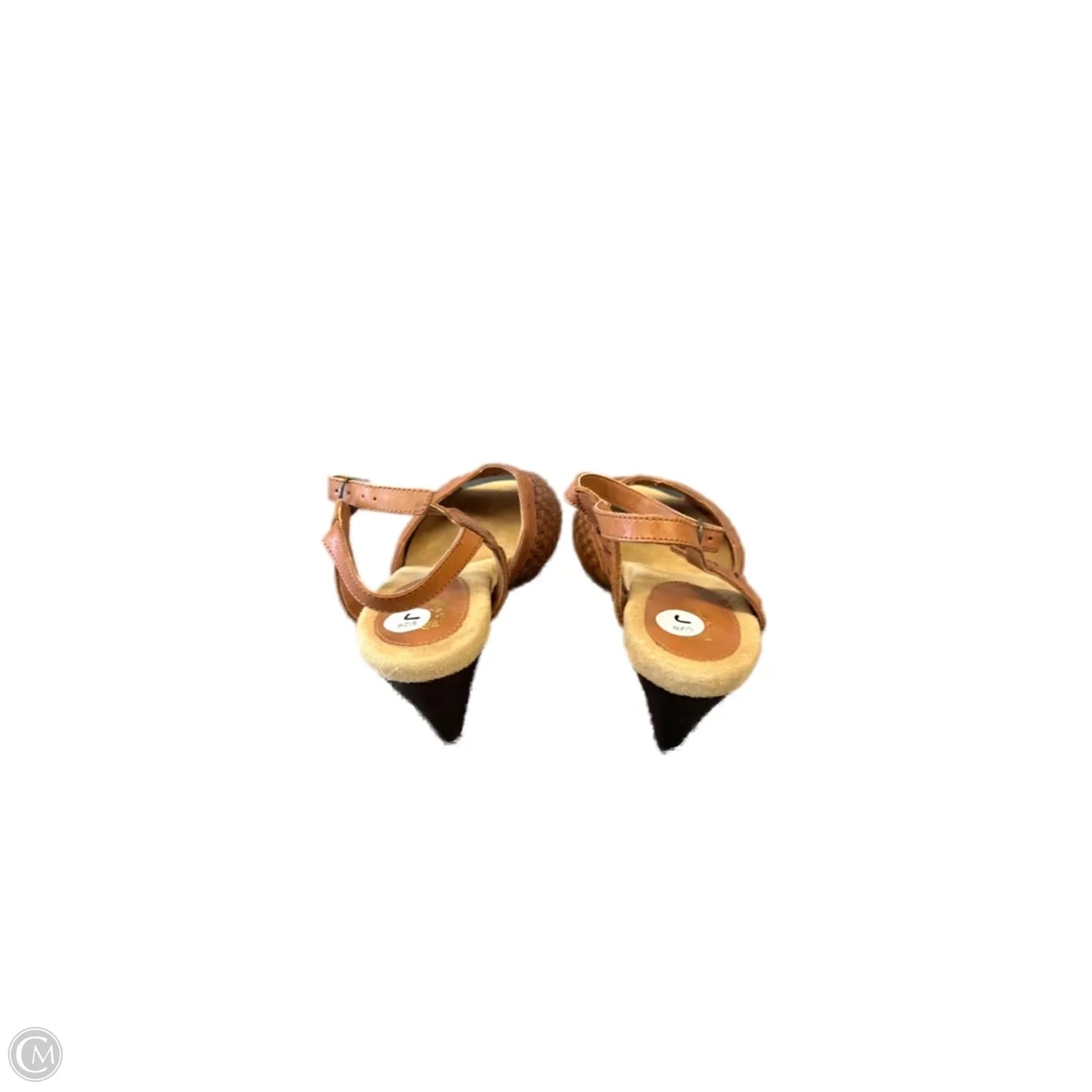 Shoes Heels Block By Clothes Mentor In Brown, Size: 7