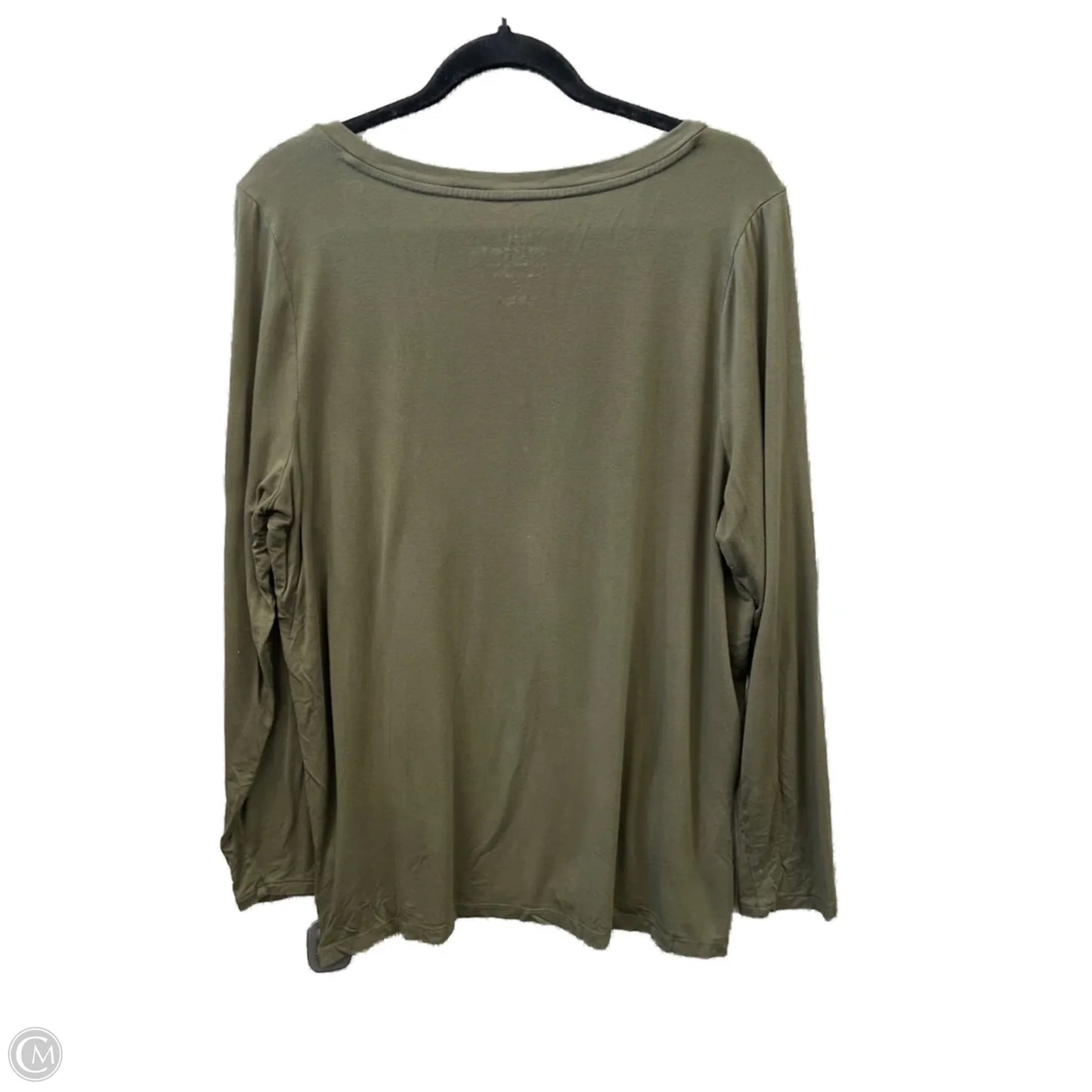 Top Long Sleeve Basic By Torrid In Green, Size: 1x