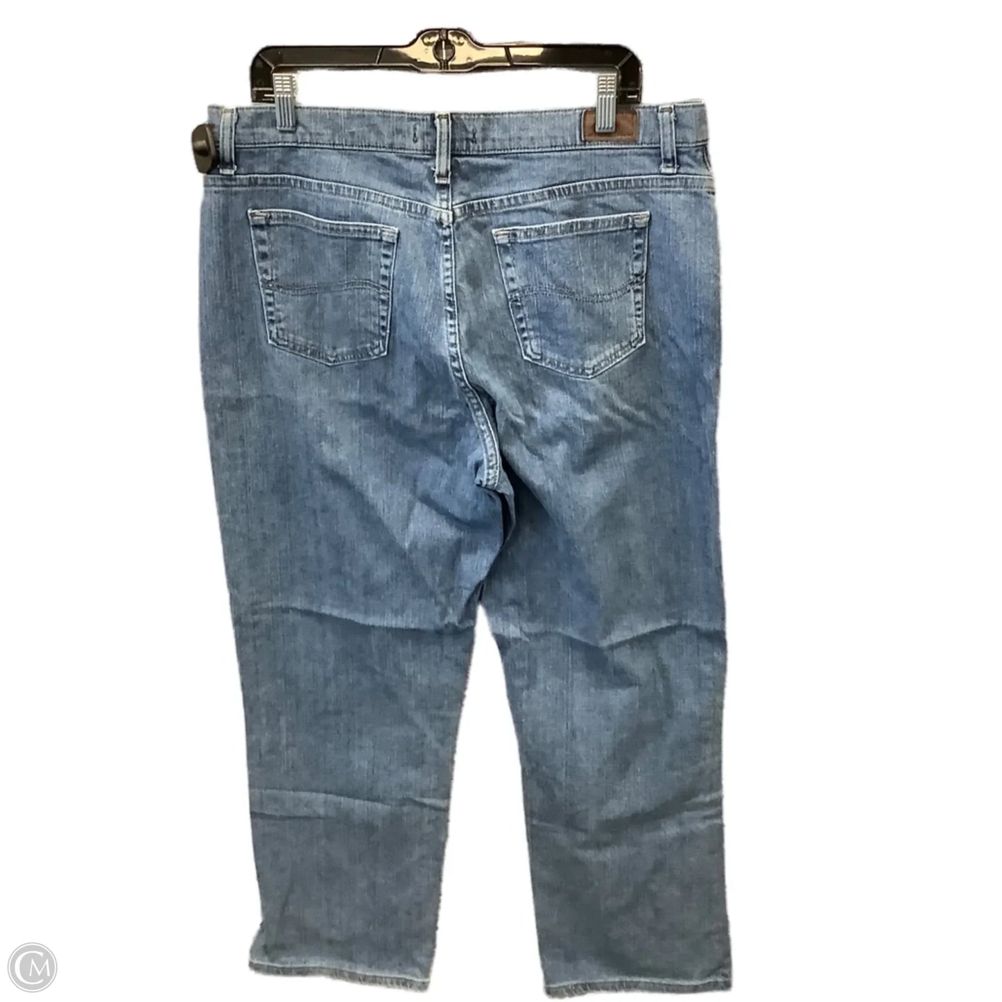 Jeans Straight By Lee In Blue Denim, Size: 16