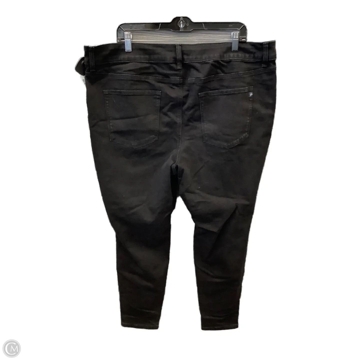 Jeans Skinny By Clothes Mentor In Black Denim, Size: 22